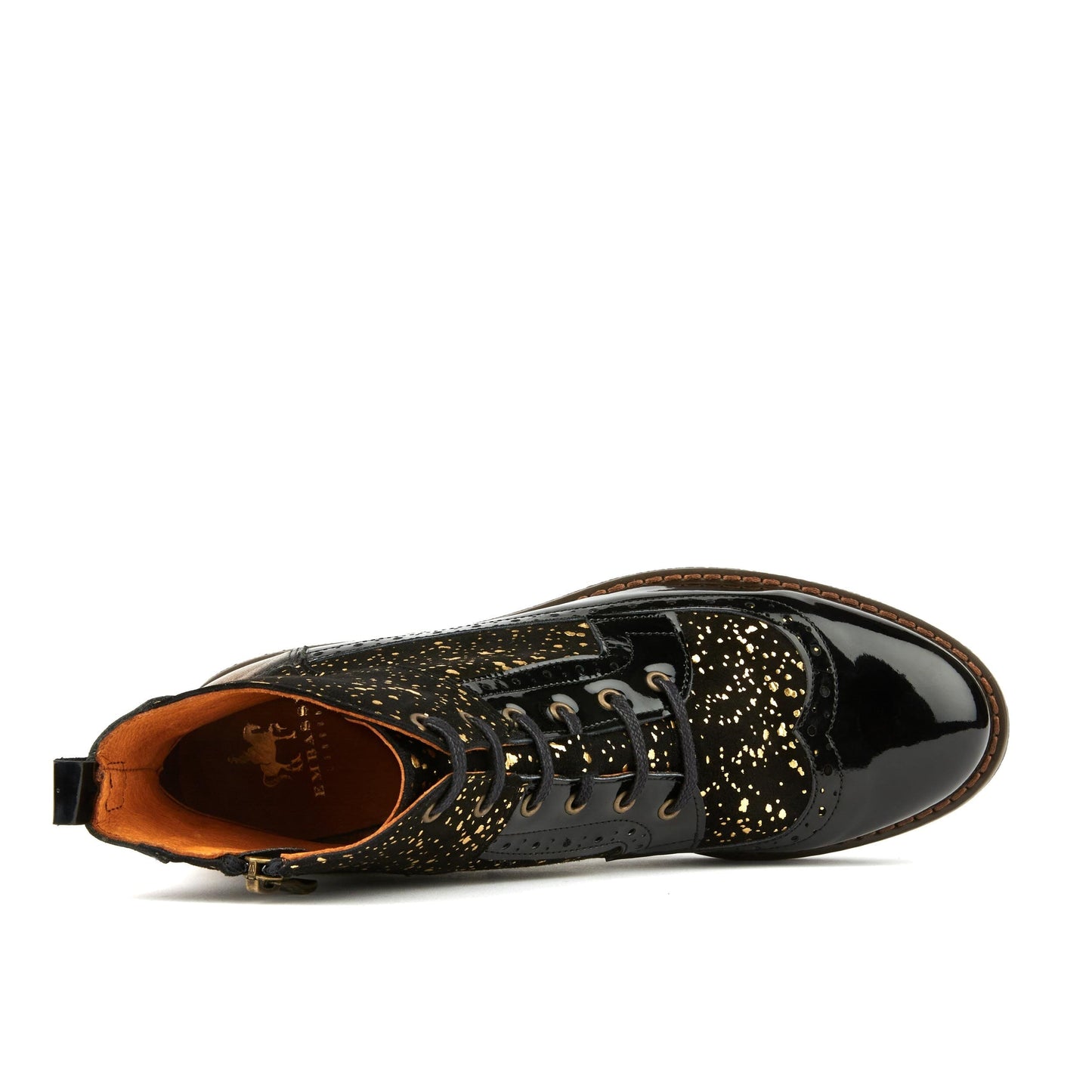 Hatter - Black Gold Drops Womens Ankle Boots Embassy London