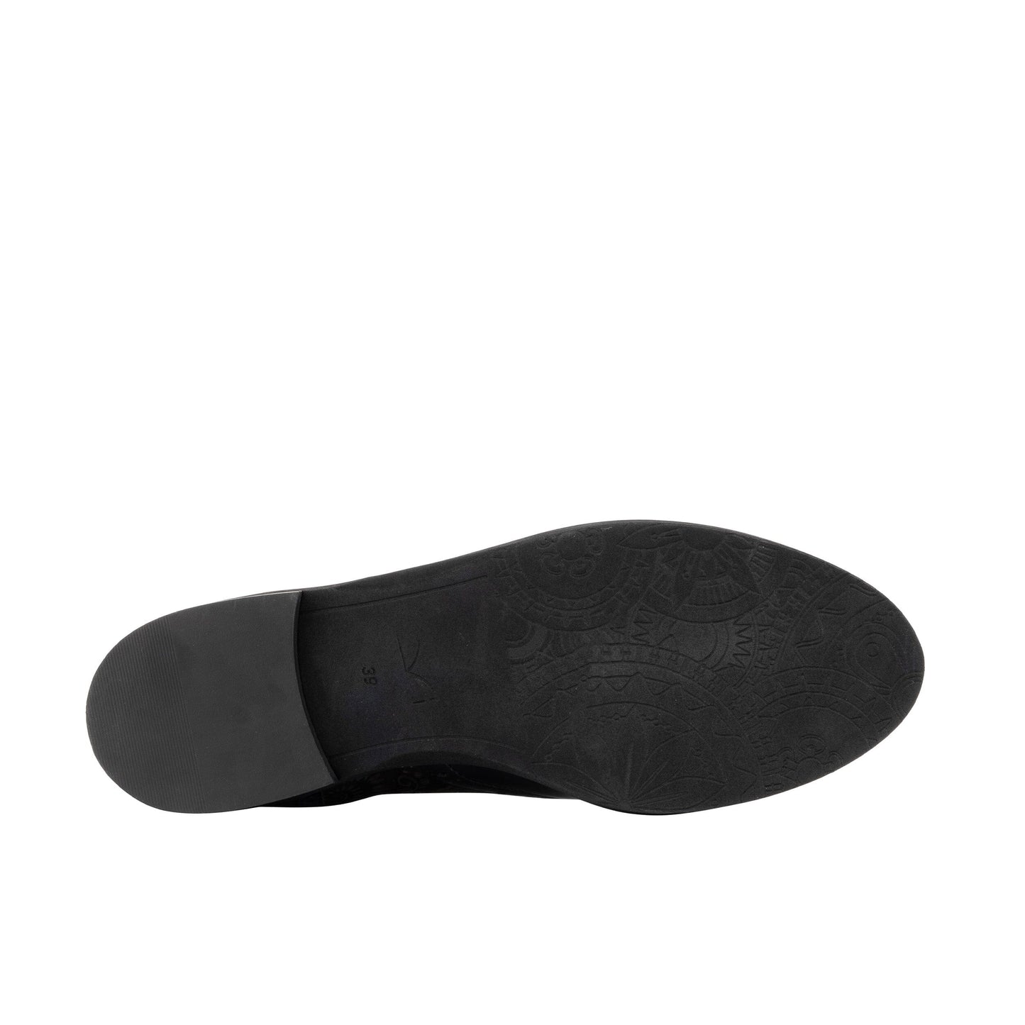 Vivienne - Black & Gold Feathers Womens Shoes Embassy London