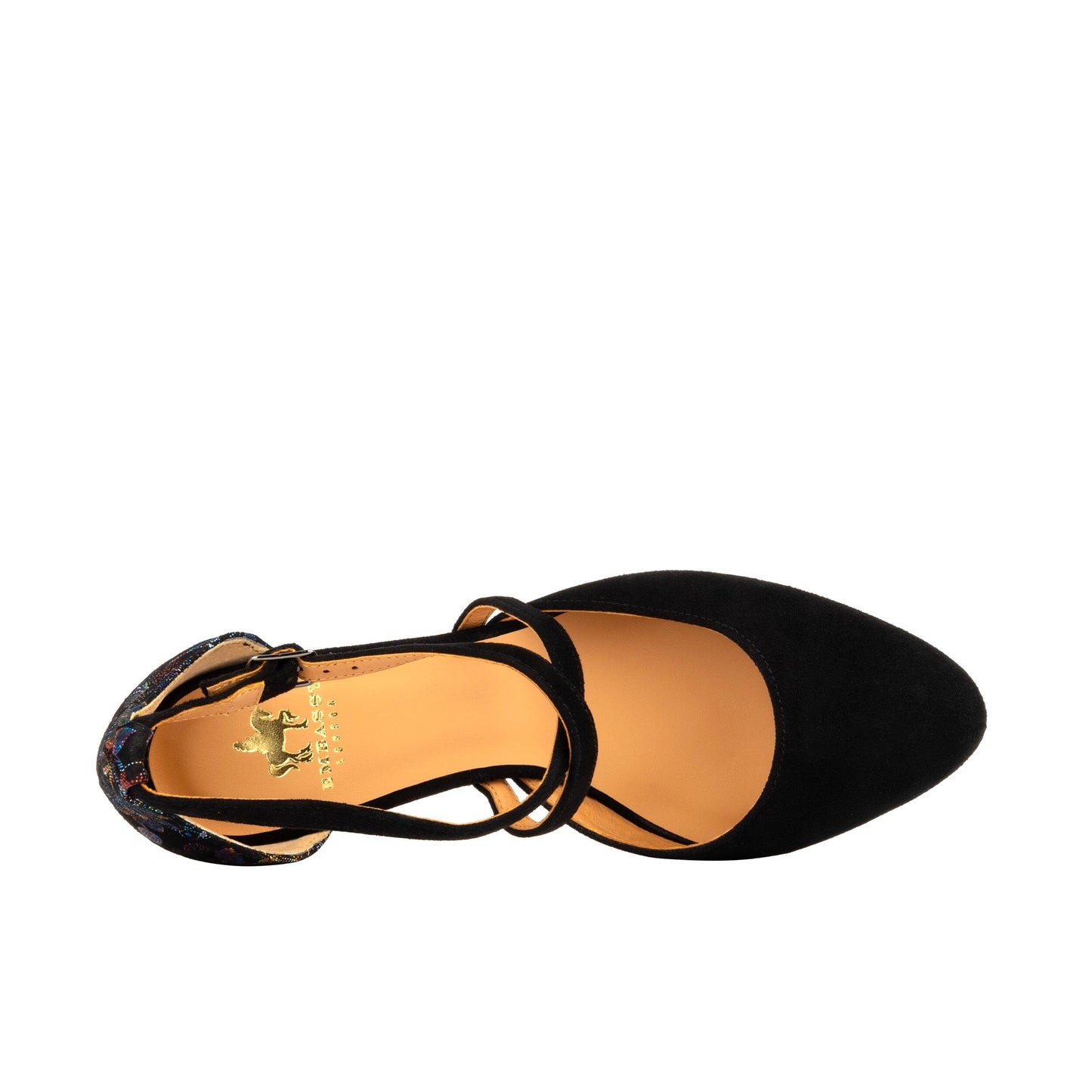 Kylie - Black Flower Womens Heels Embassy London