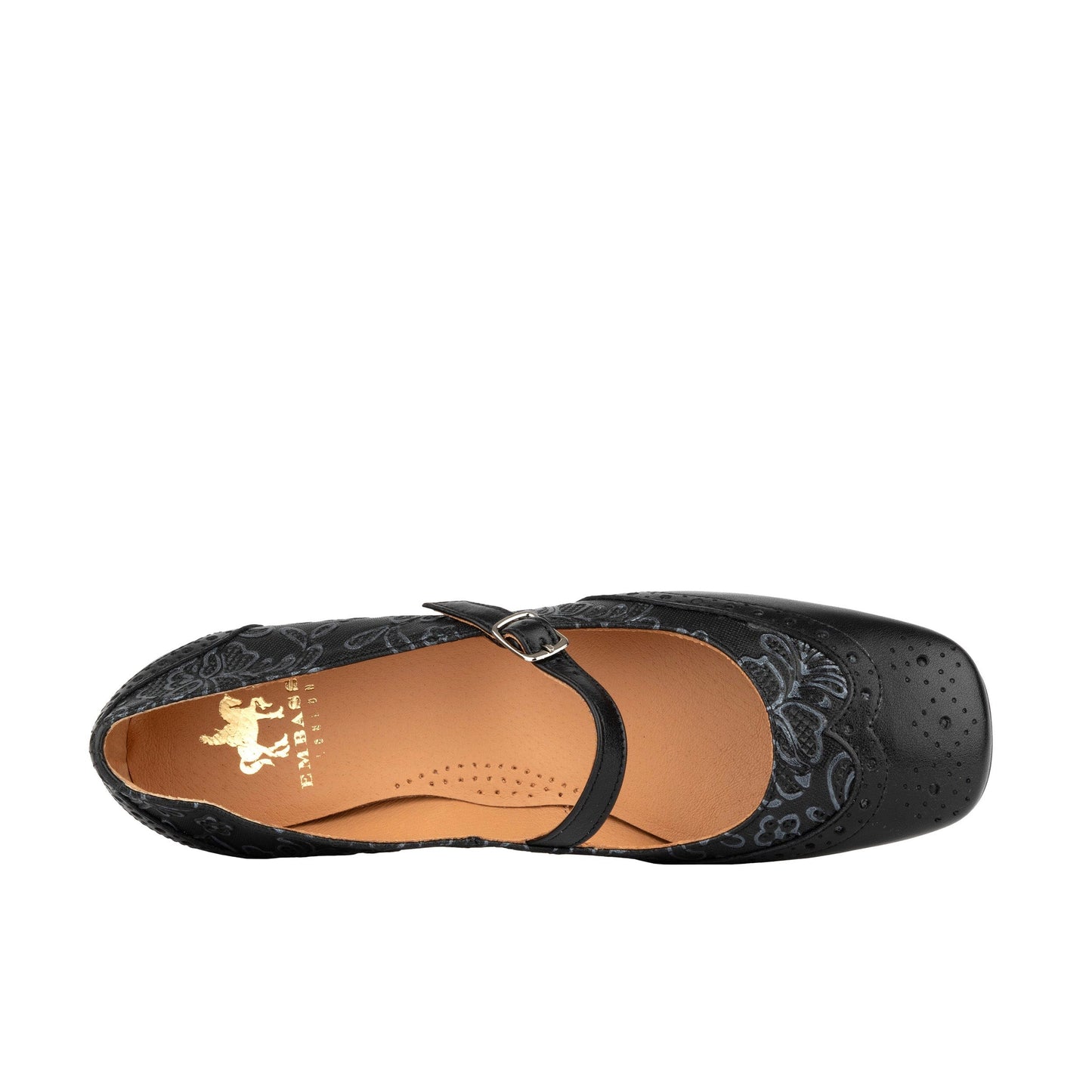 Mary Antoinette - Black & Silver Womens Heels Embassy London