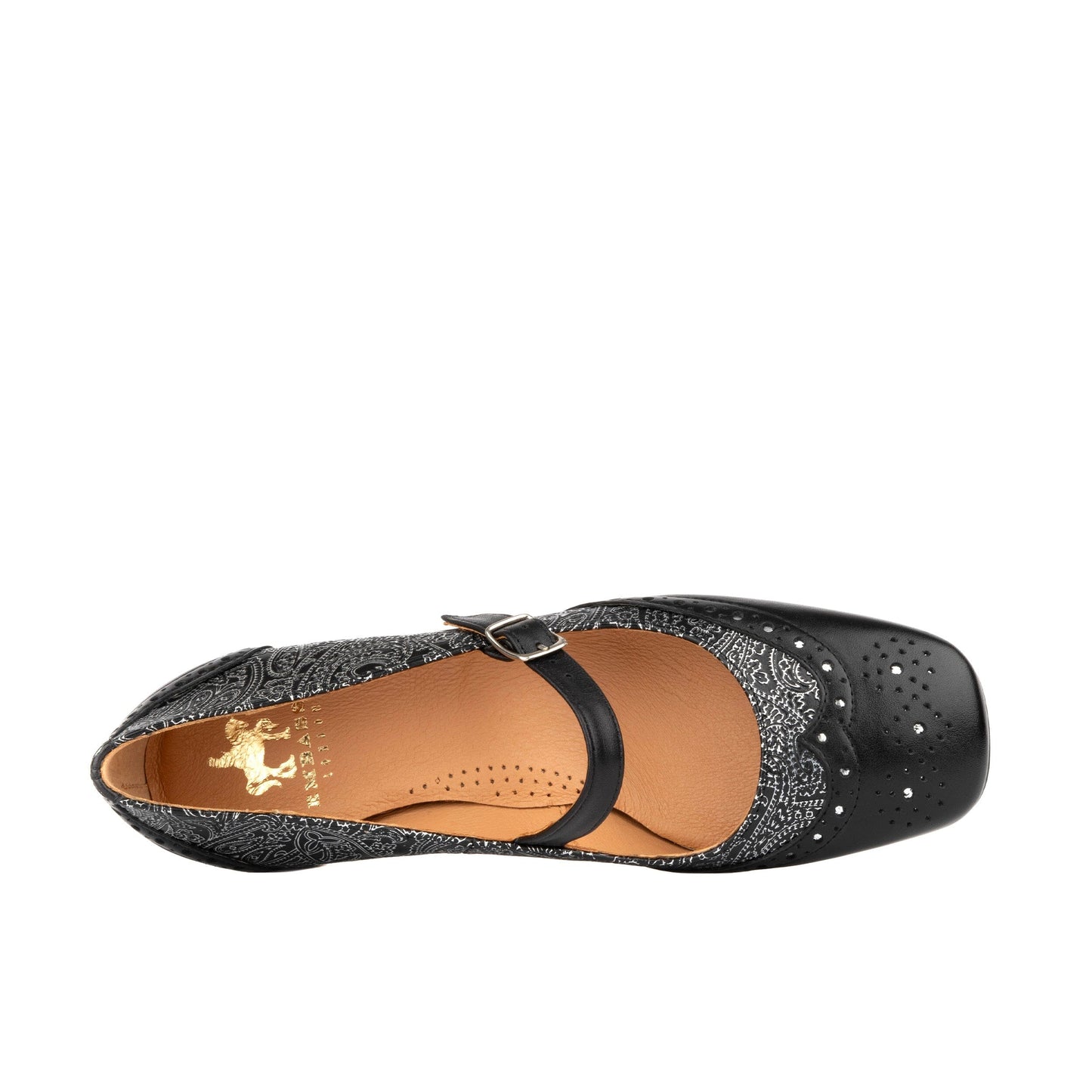 Mary Jane - Black Silver Womens Heels Embassy London