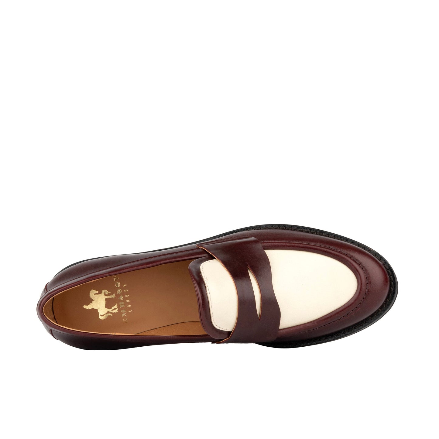 Kay - Burgundy & Cream Womens Loafers Embassy London