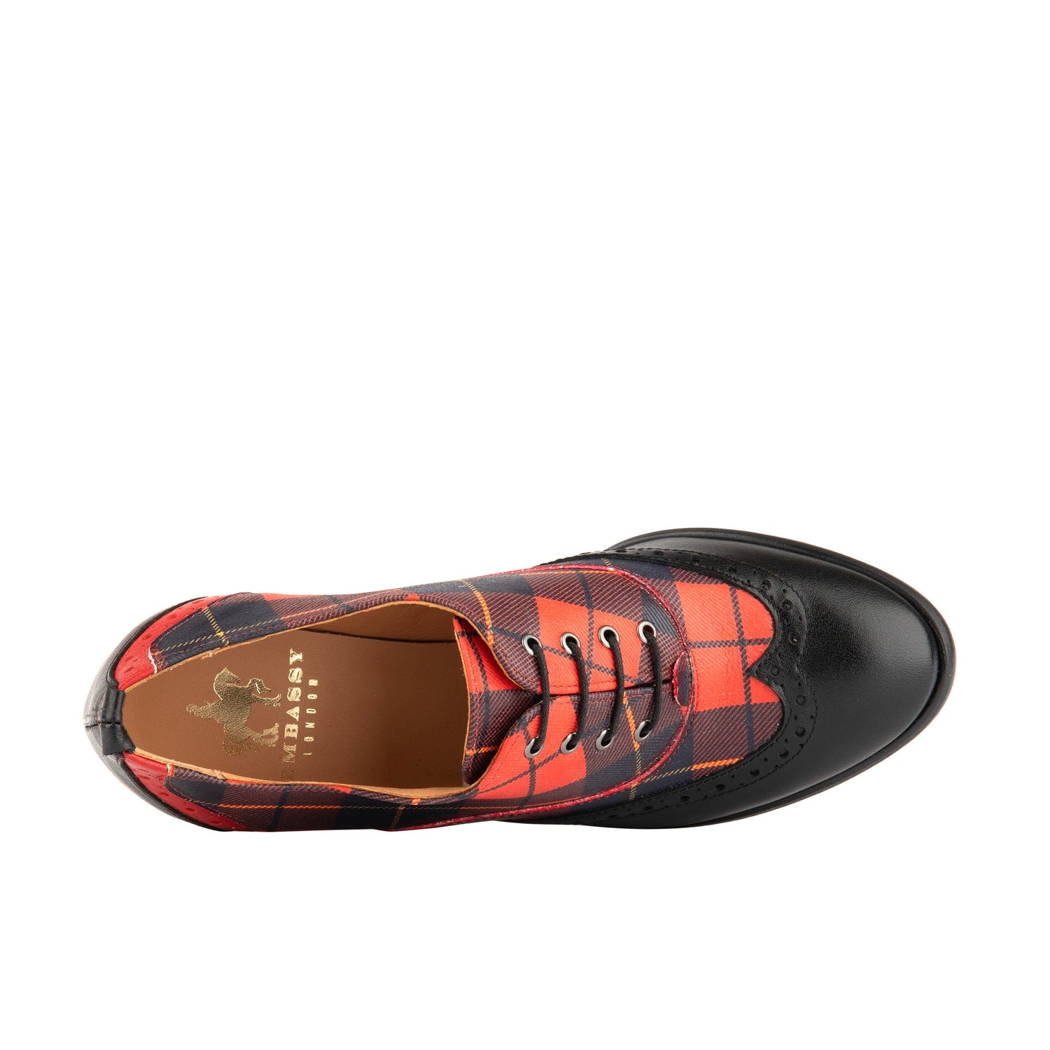 Casino - Black & Red Tartan Womens Heels Embassy London