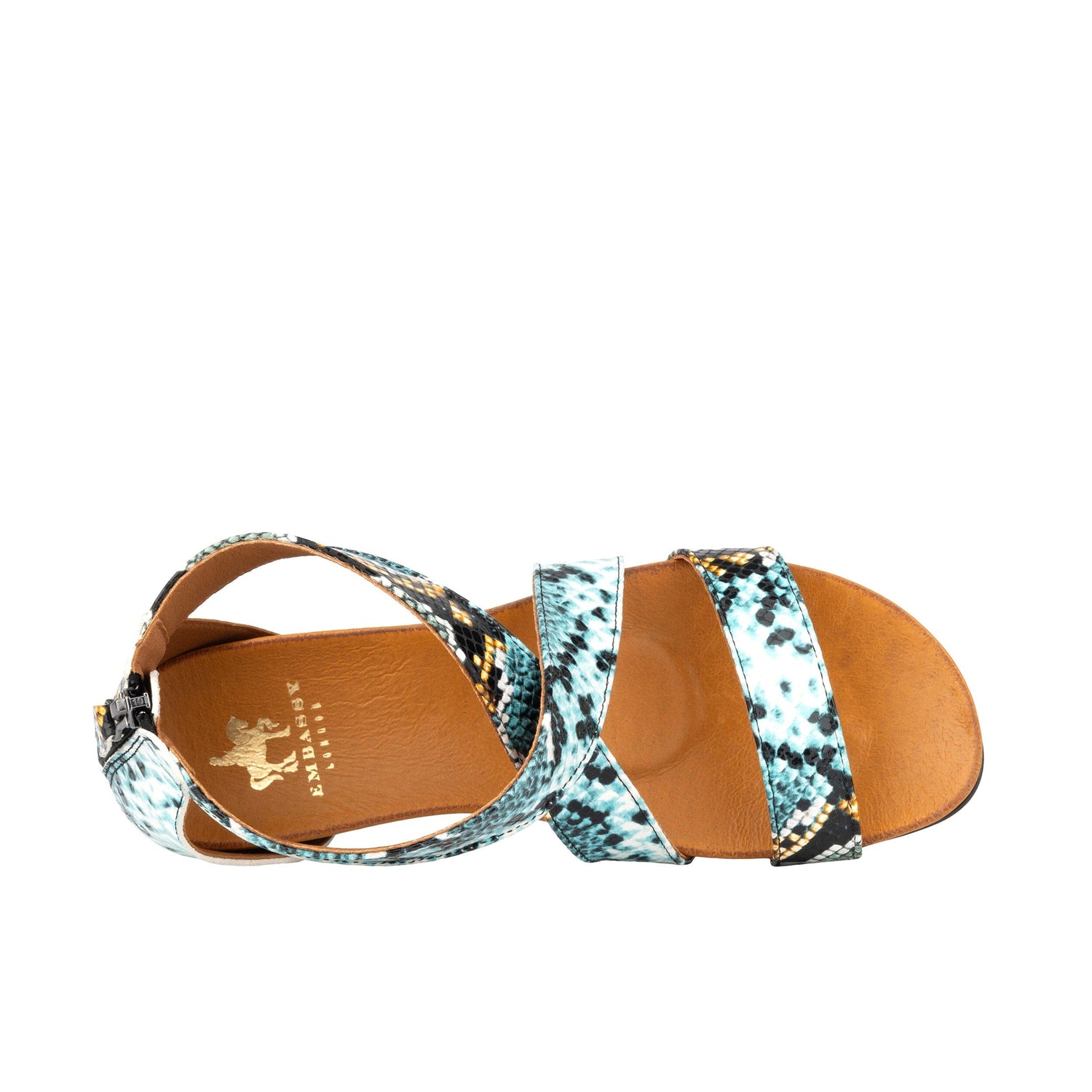 Isabella - Blue Snake Womens Sandals Embassy London