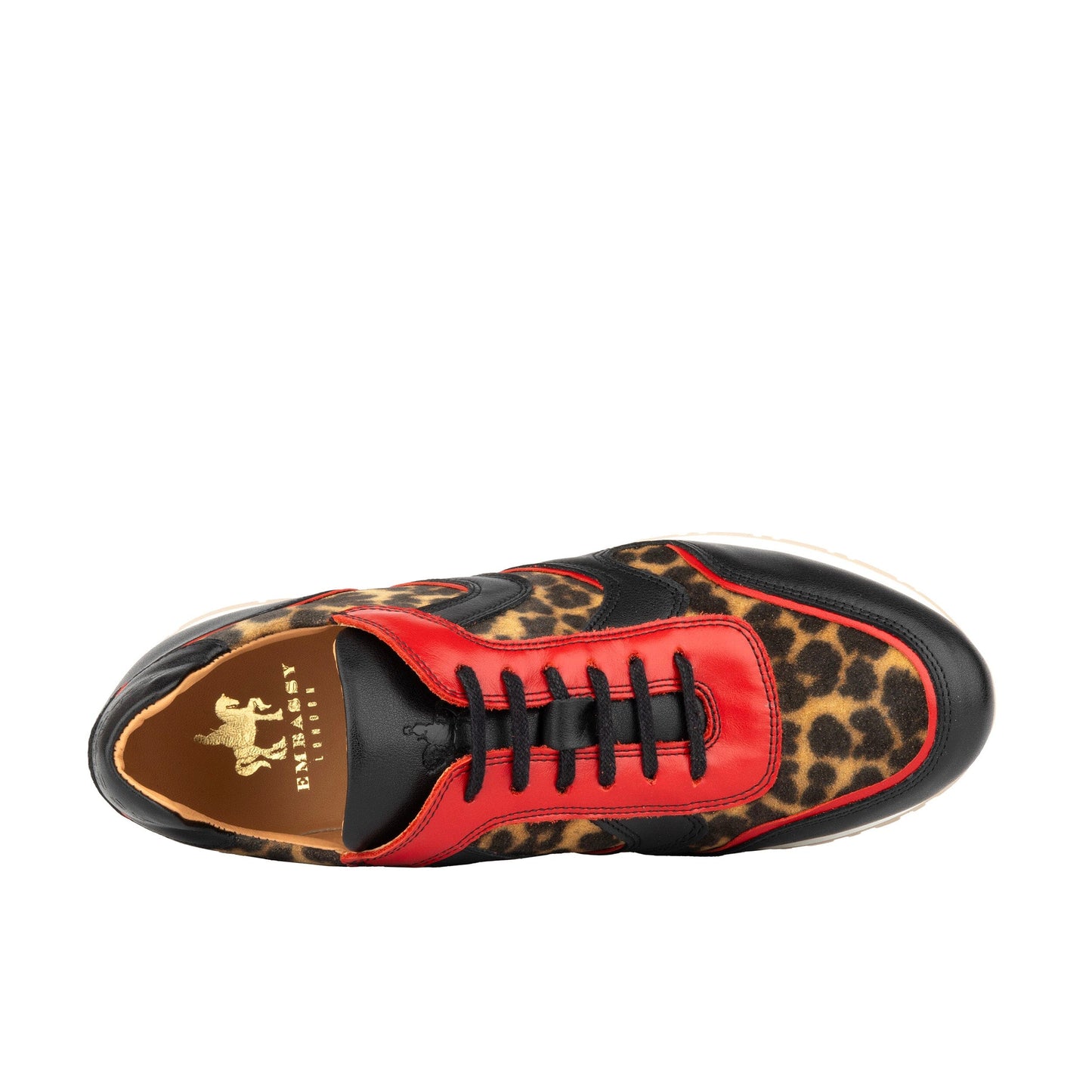 Savana - Leopard & Red Womens Trainers Embassy London