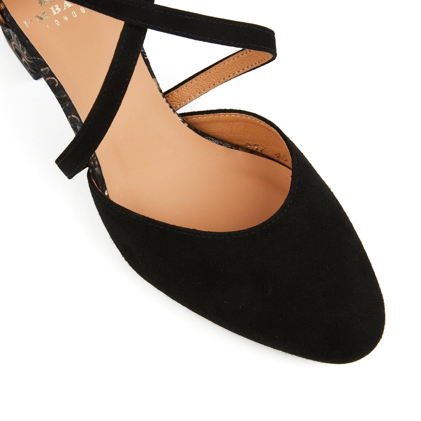Dannii - Black & Gold Feathers Womens Heels Embassy London