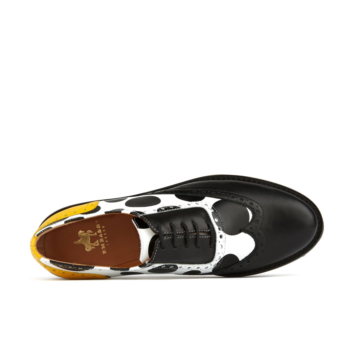 Vivienne - Black & White Polka Dot Womens Shoes Embassy London