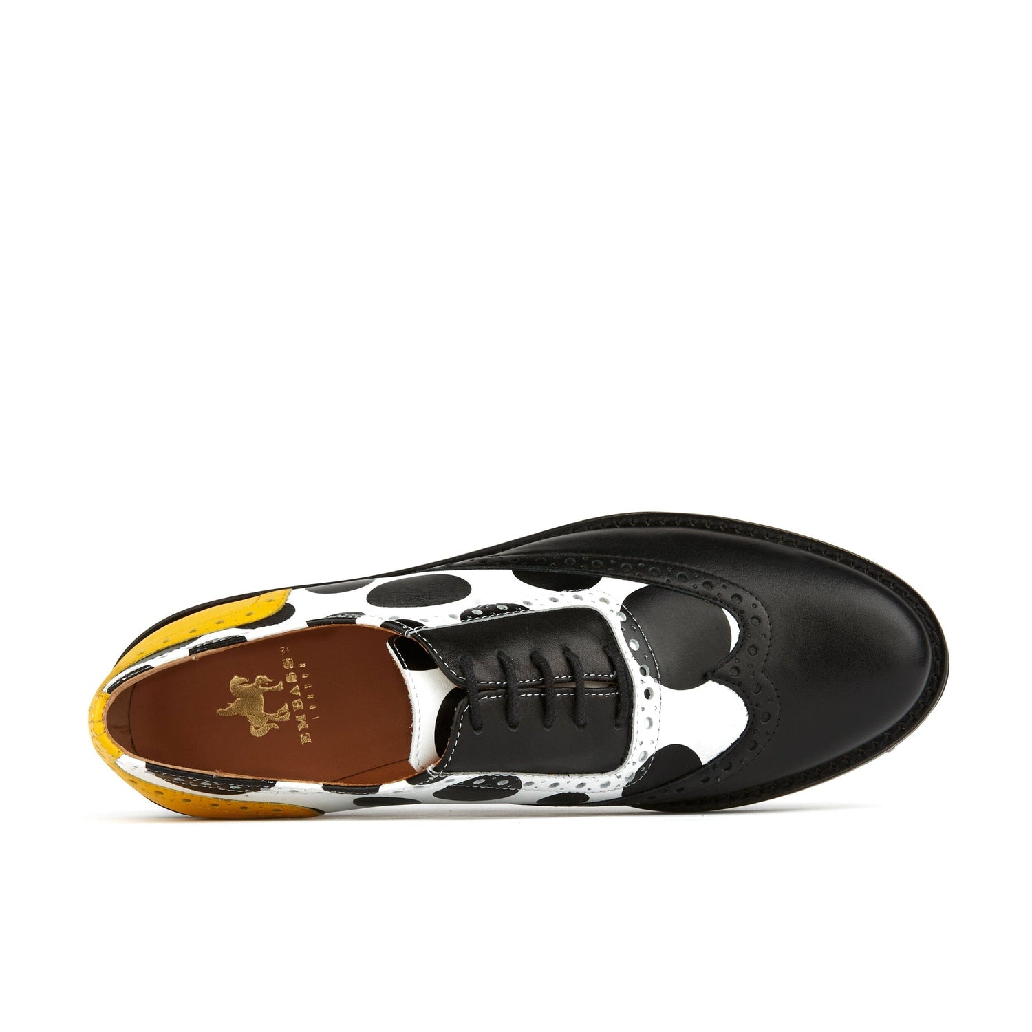 Vivienne - Black & White Polka Dot Womens Shoes Embassy London