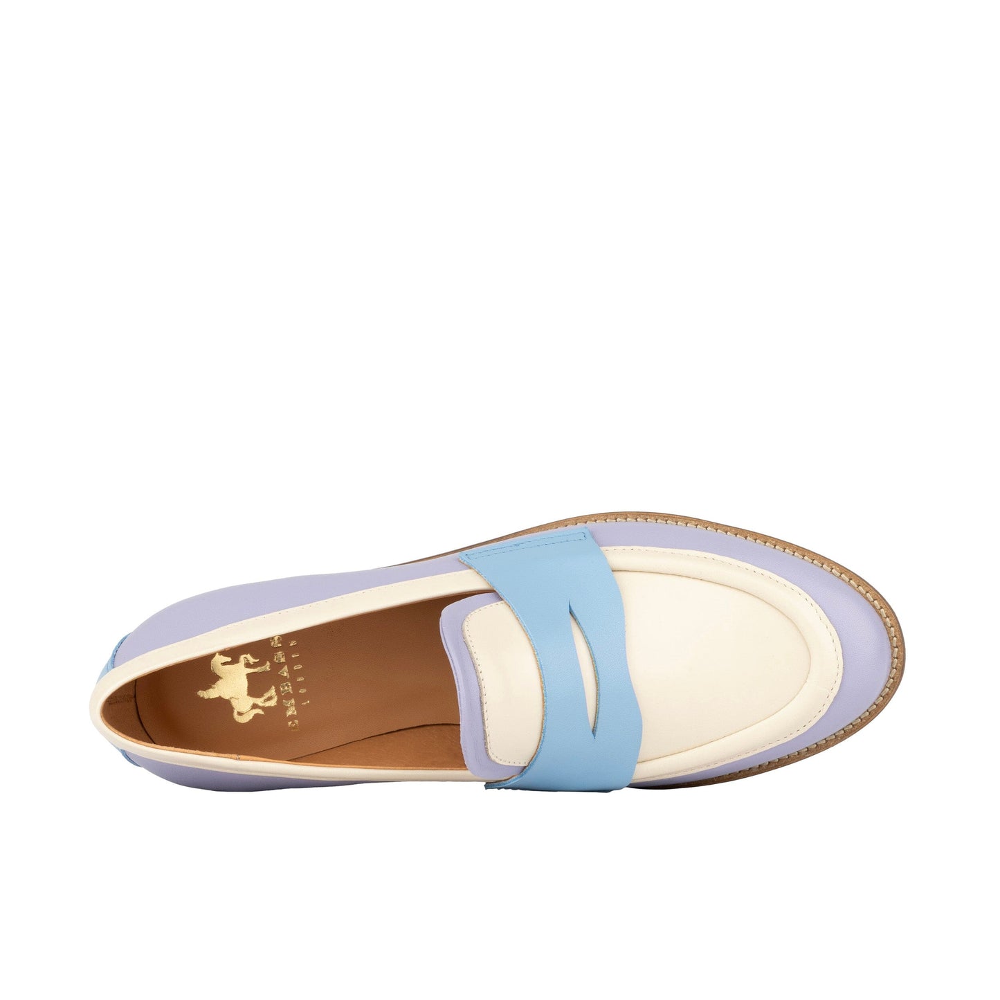 Kay - Blue & White Pastel Womens Loafers Embassy London