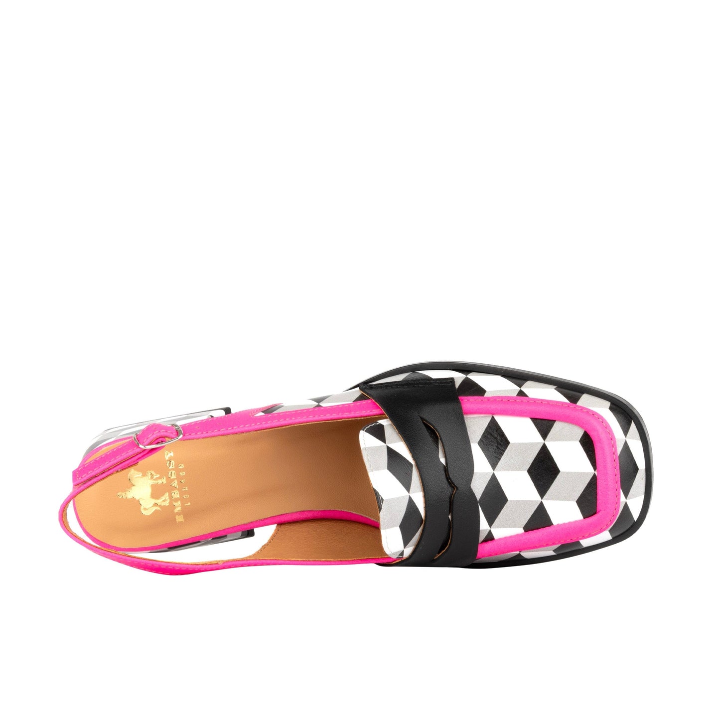 Diana - Black & White Cubics Womens Heels Embassy London