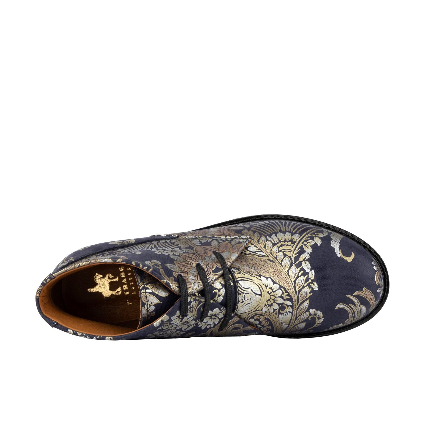 Laviva - Blue & Silver Paisley Womens Ankle Boots Embassy London