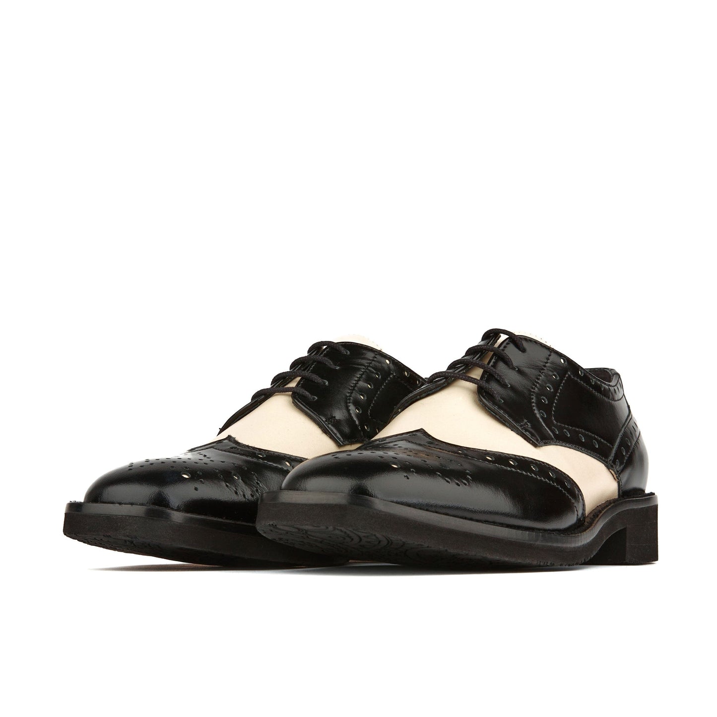Eton - Black & Cream Womens Shoes Embassy London