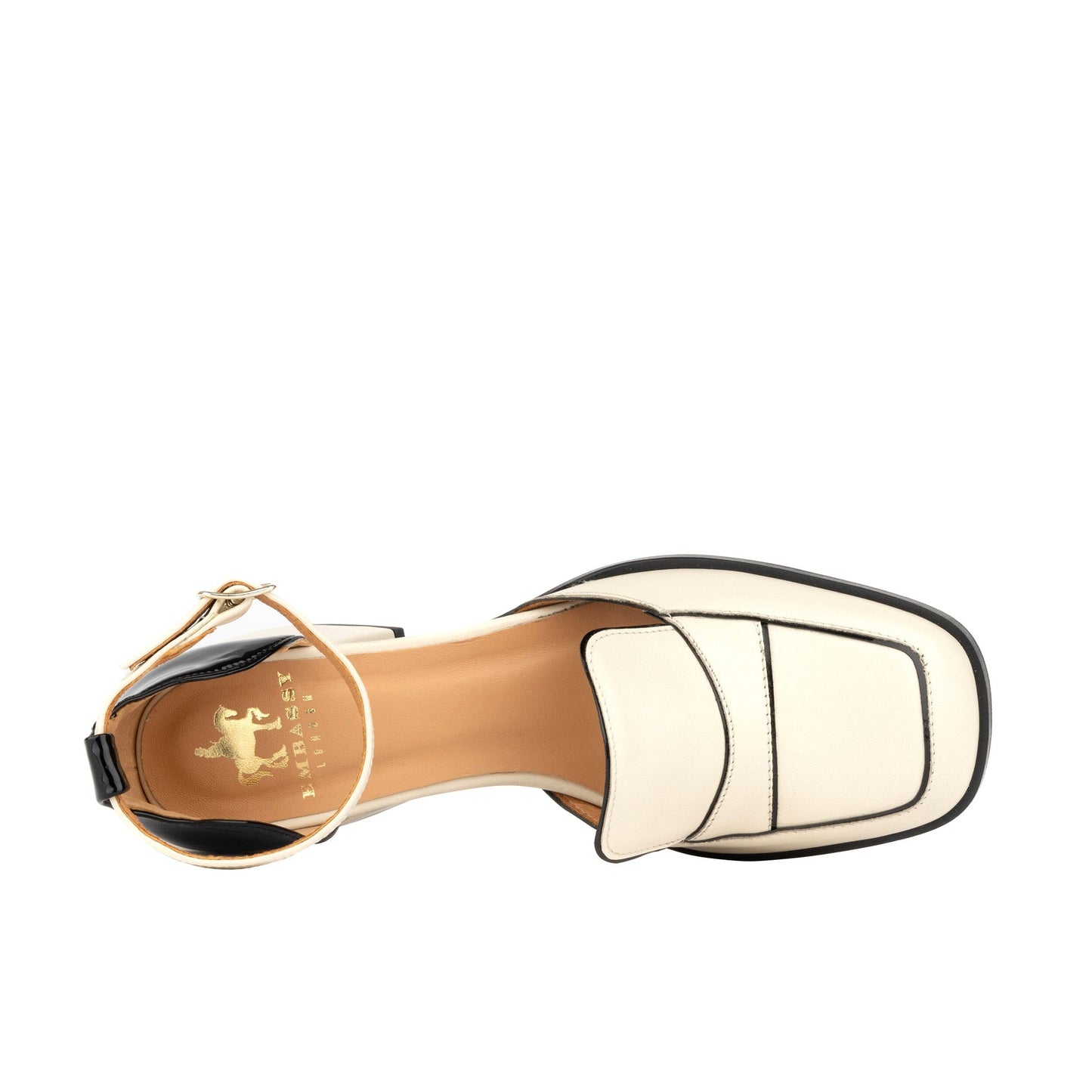Mayfair - Cream & Black Womens Heels Embassy London