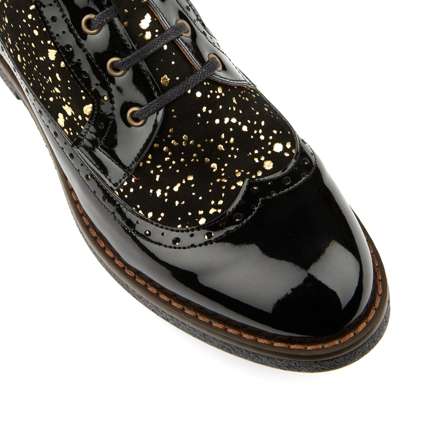 Hatter - Black Gold Drops Womens Ankle Boots Embassy London