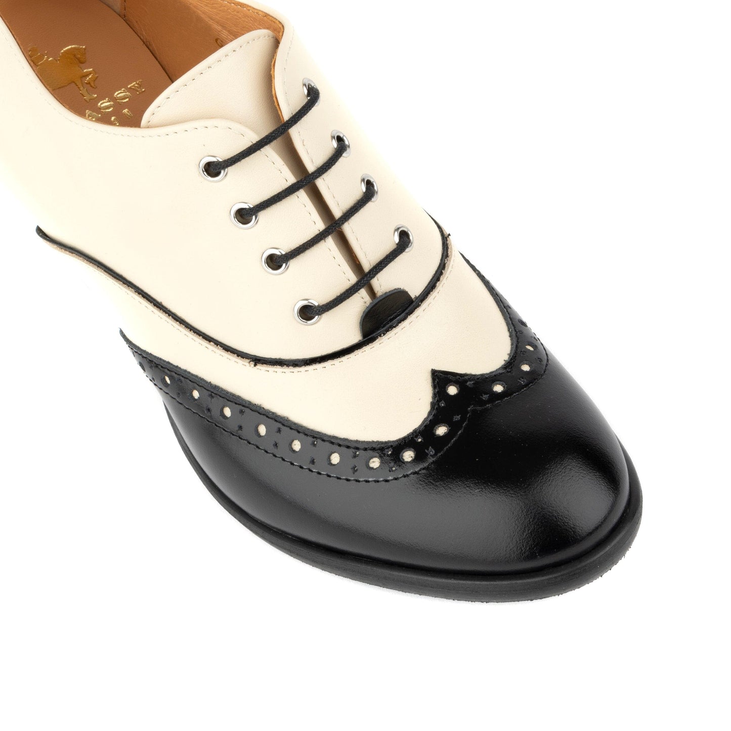 Casino - Cream & Black Womens Heels Embassy London