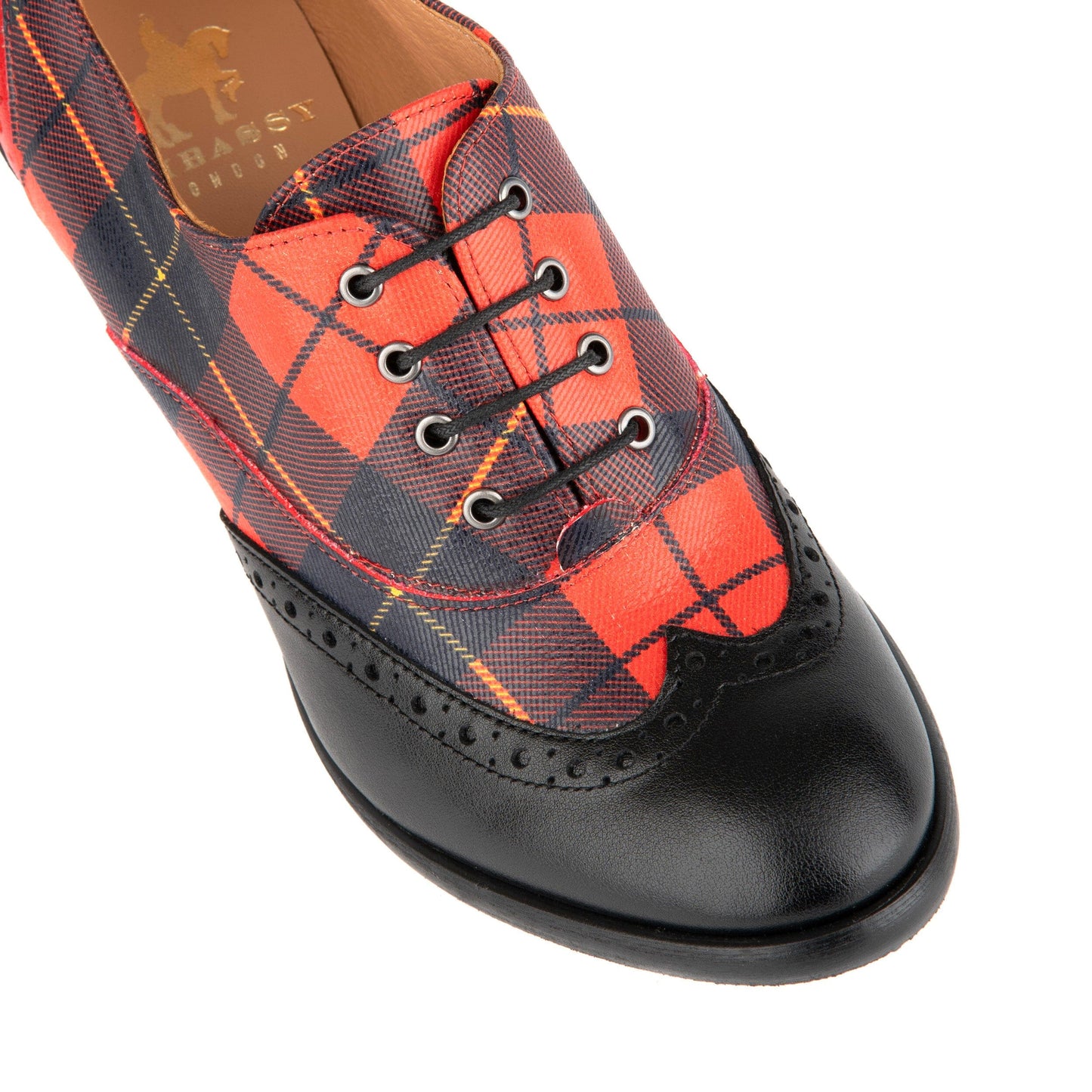 Casino - Black & Red Tartan Womens Heels Embassy London