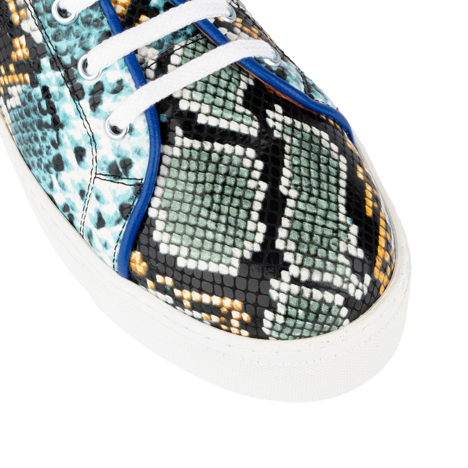 Camila - Blue Snake Womens Trainers Embassy London