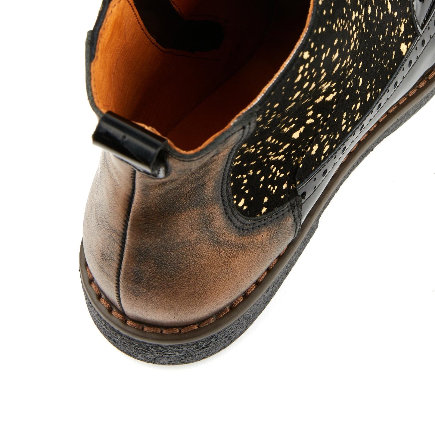 Hatter - Black Gold Drops Womens Ankle Boots Embassy London
