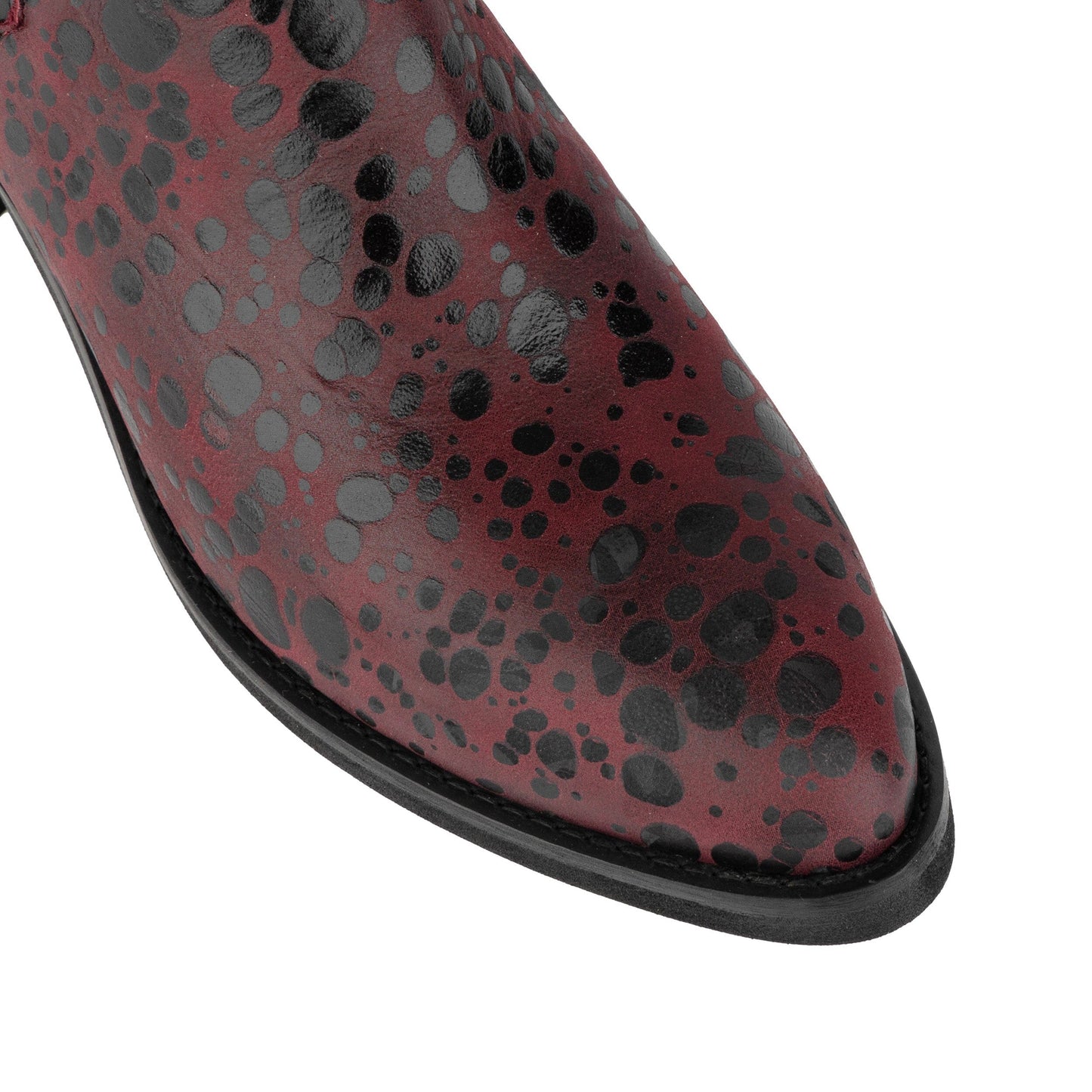 Texas - Burgundy & Black Womens Ankle Boots Embassy London