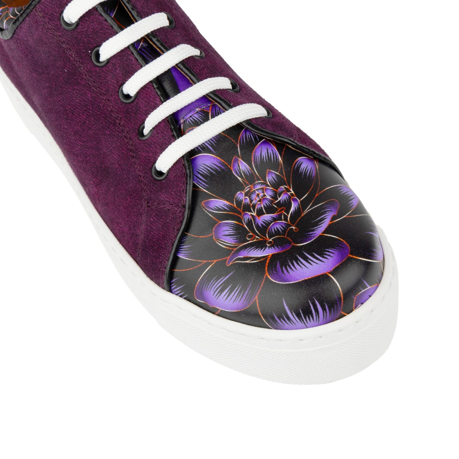 Camila - Purple & Purple Flowers Womens Trainers Embassy London