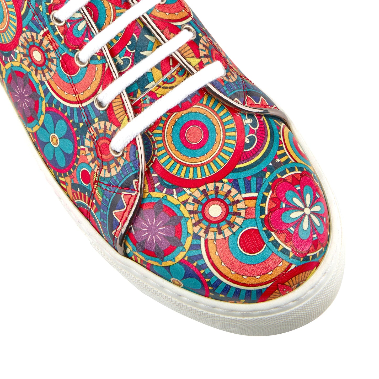 Camila - Silver & Signature Print Womens Trainers Embassy London