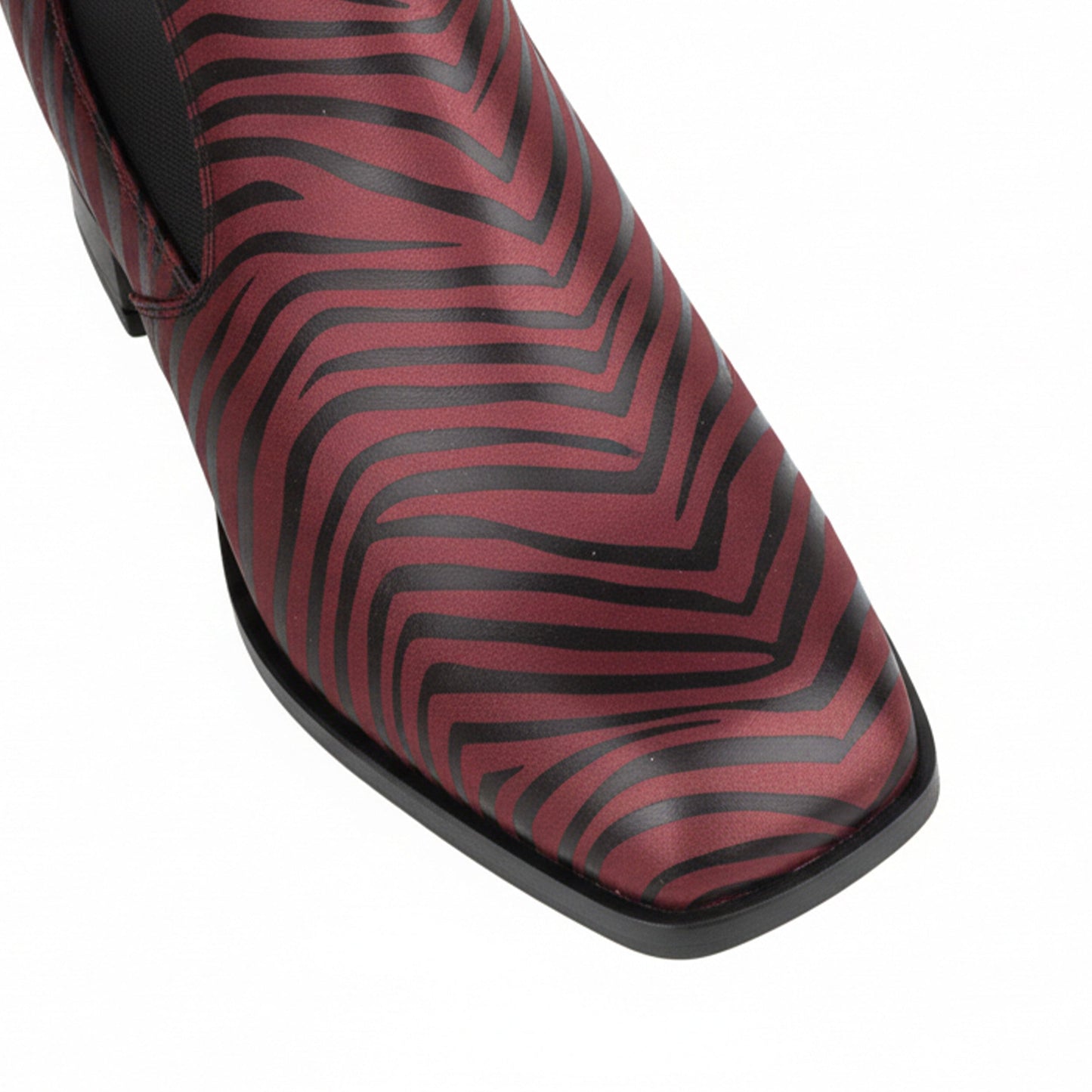 Claudia Mini - Burgundy & Black Womens Ankle Boots Embassy London