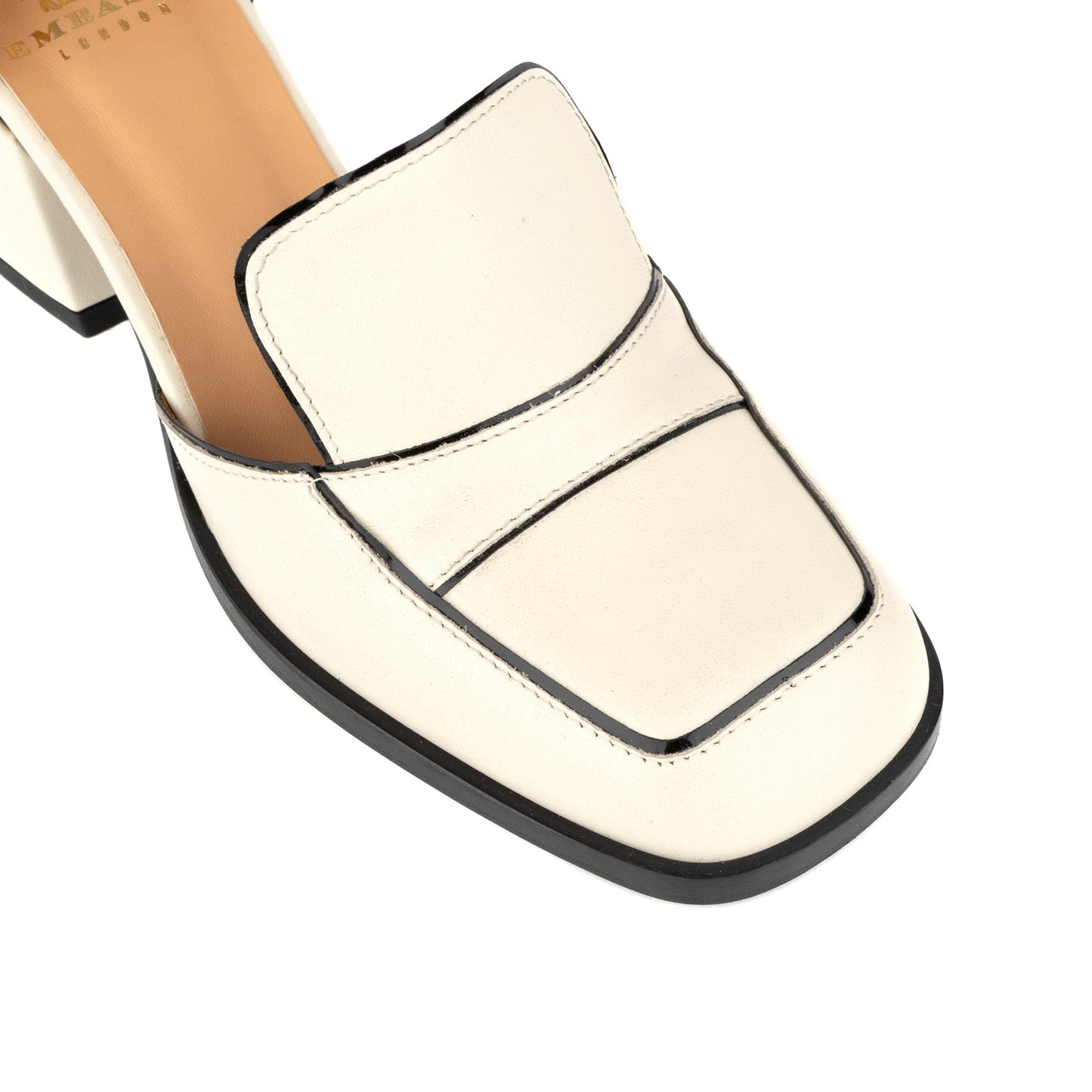Mayfair - Cream & Black Womens Heels Embassy London