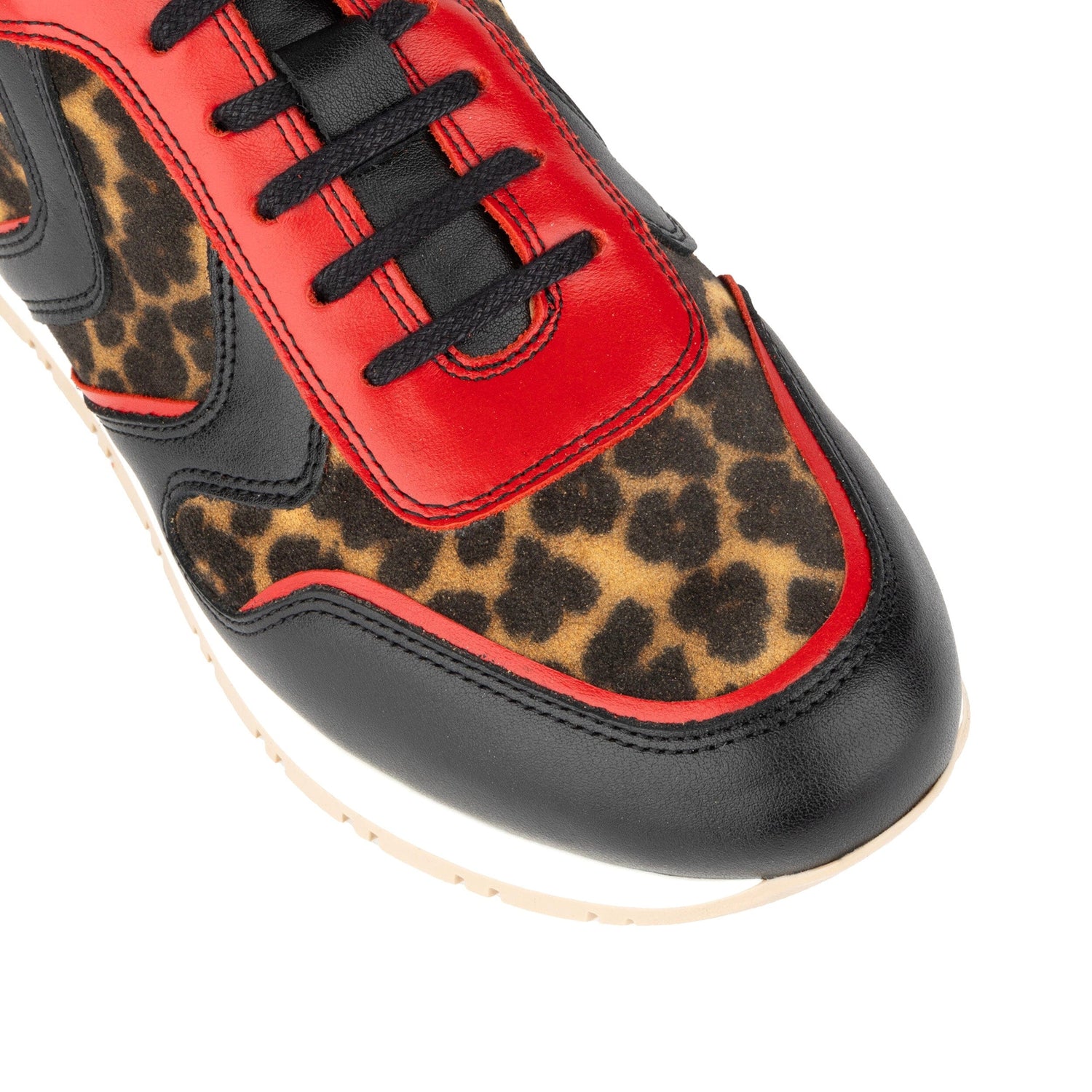 Savana - Leopard & Red Womens Trainers Embassy London