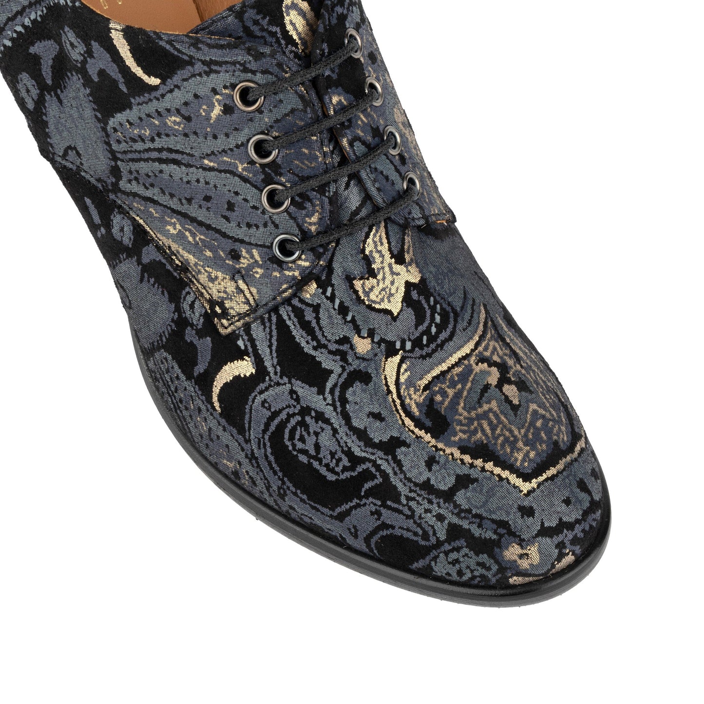 Roulette - Black & Grey & Gold Womens Heels Embassy London