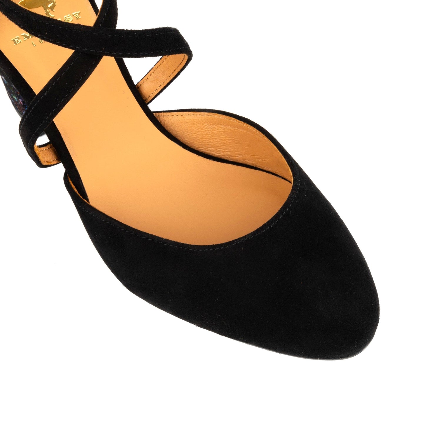 Kylie - Black Flower Womens Heels Embassy London