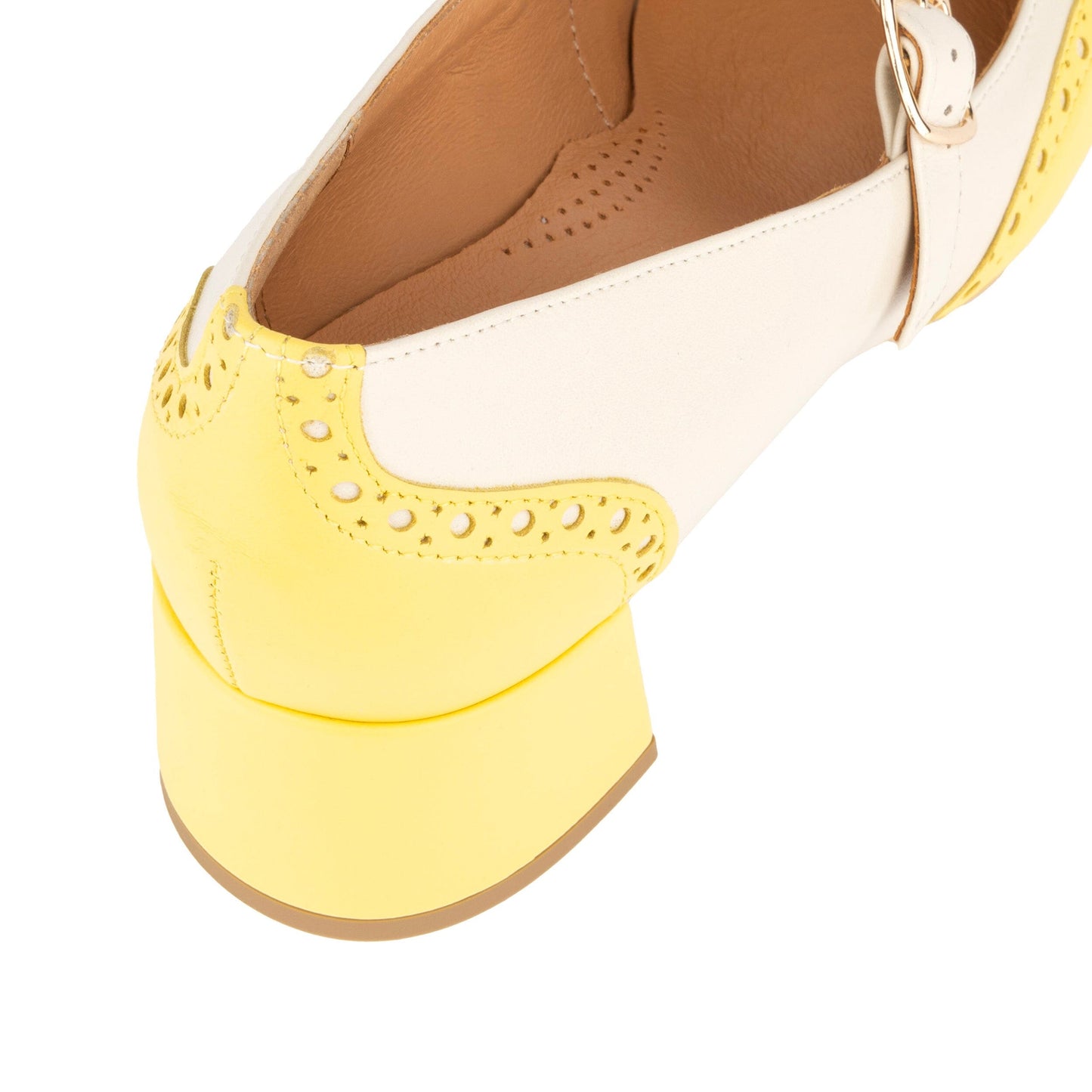 Mary Antoinette - Yellow & White Pastel Womens Heels Embassy London