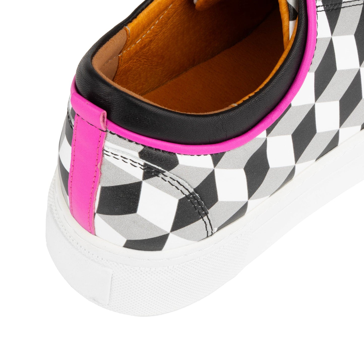 Camila - Black & White Cubics Womens Trainers Embassy London