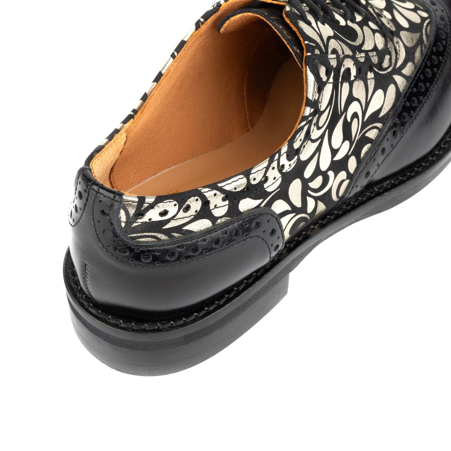 Vivienne - Black & Gold Womens Shoes Embassy London