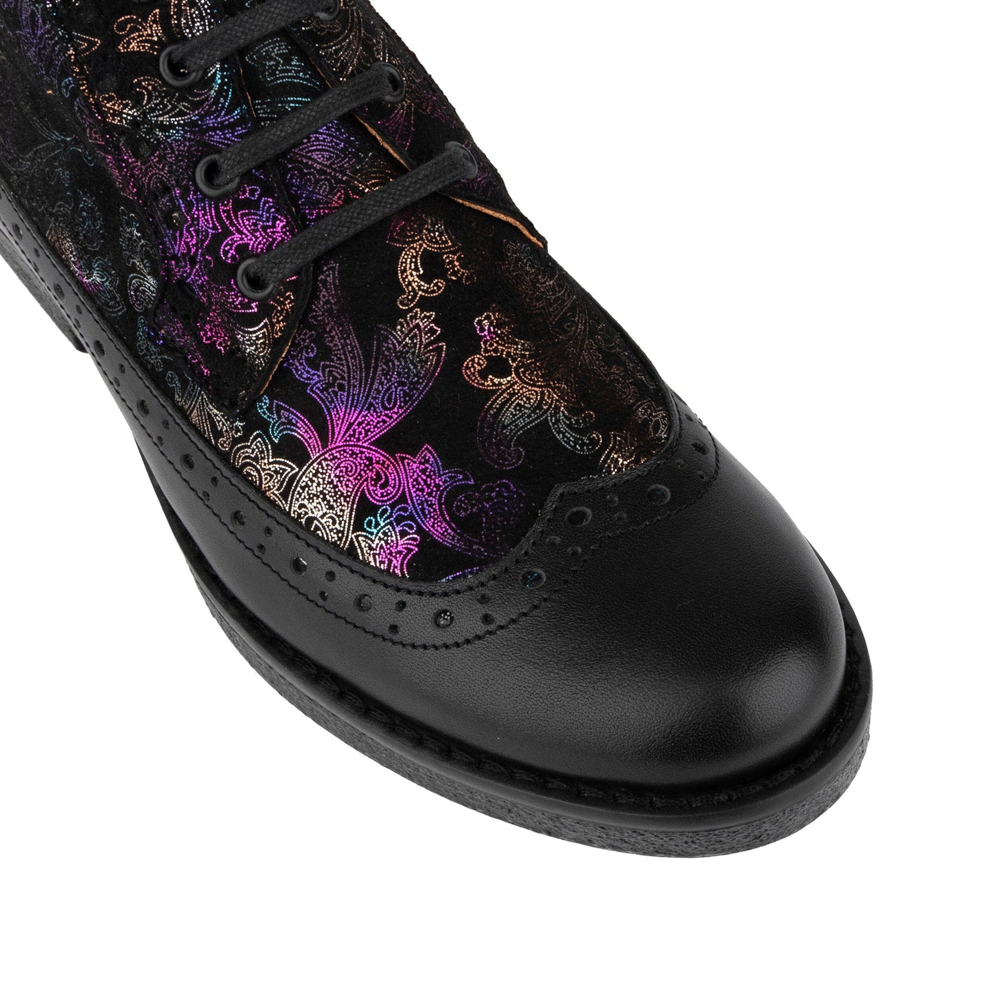 Hatter - Dark Winter Foil & Pink Womens Ankle Boots Embassy London