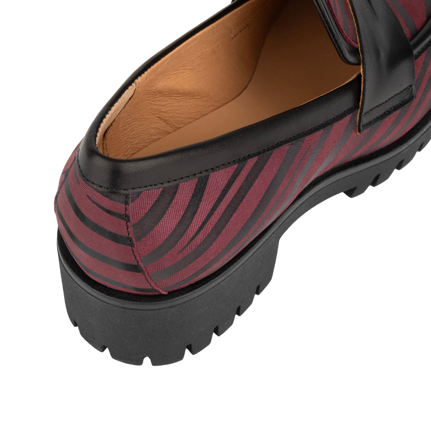 Nancy - Burgundy & Black Womens Loafers Embassy London