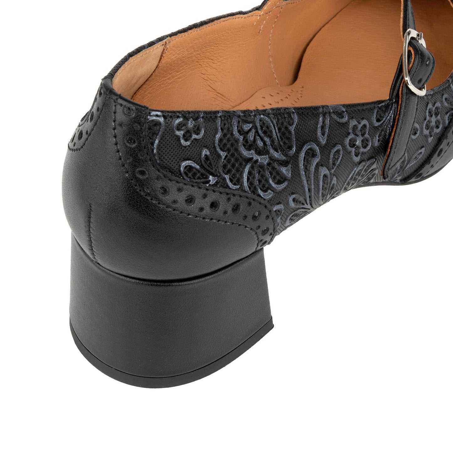 Mary Antoinette - Black & Silver Womens Heels Embassy London