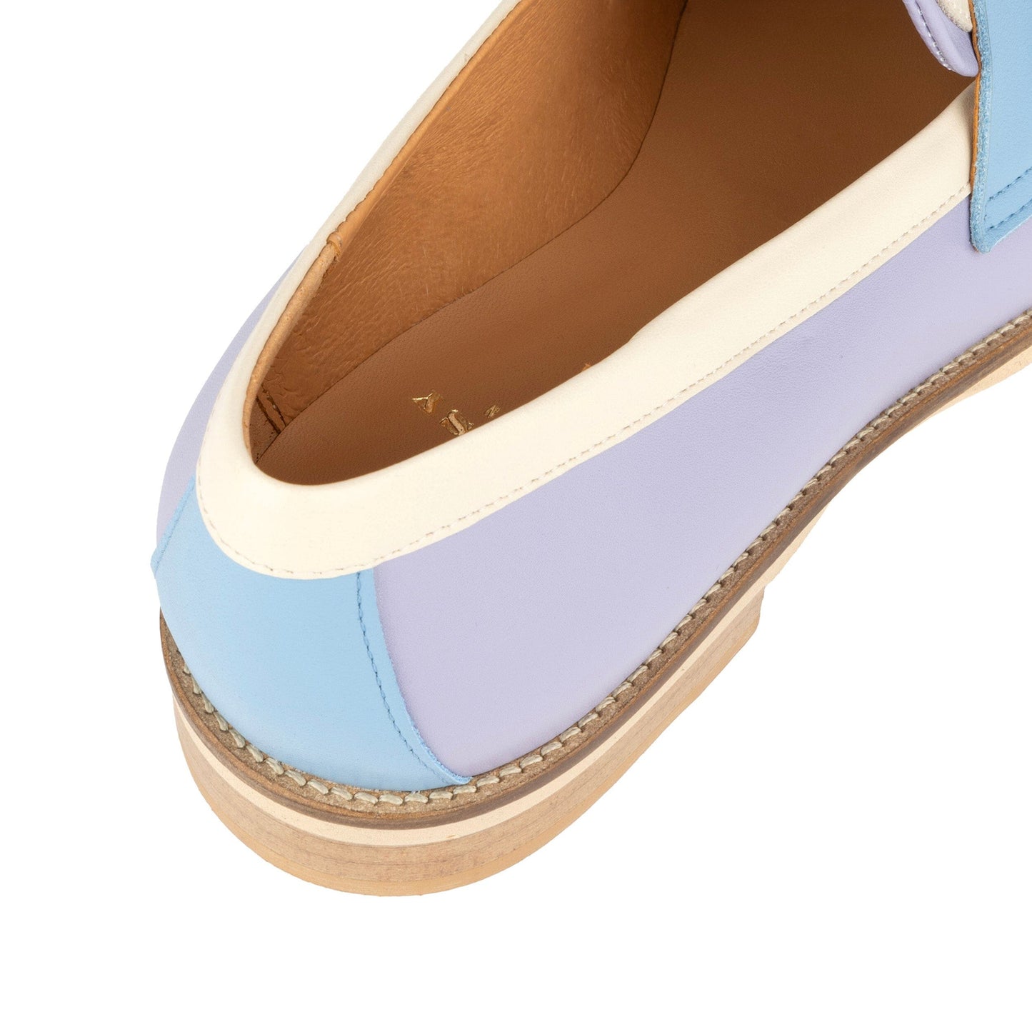 Kay - Blue & White Pastel Womens Loafers Embassy London