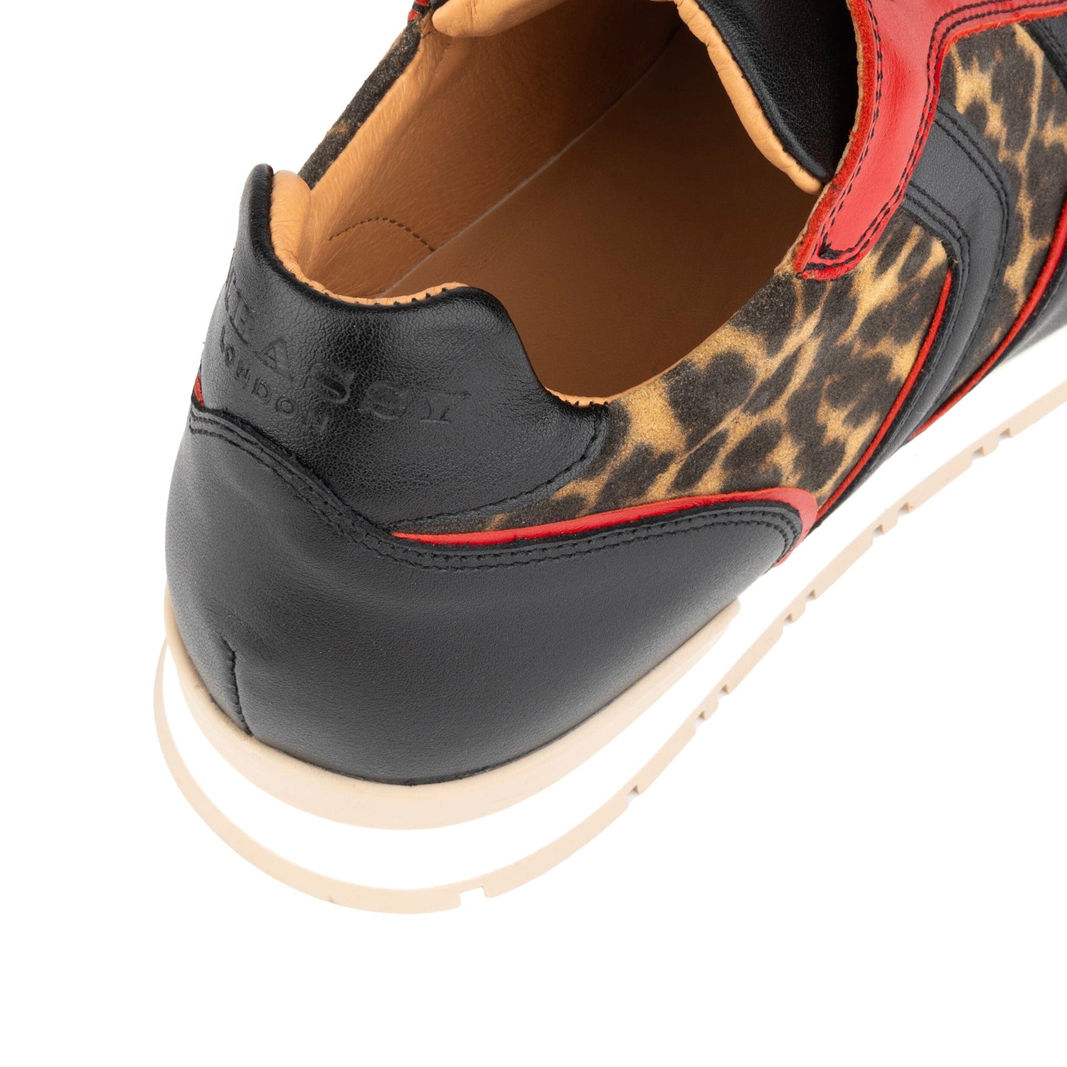 Savana - Leopard & Red Womens Trainers Embassy London