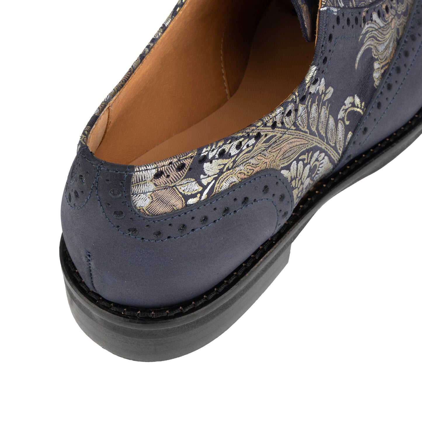 Vivienne - Blue & Silver Paisley Womens Shoes Embassy London