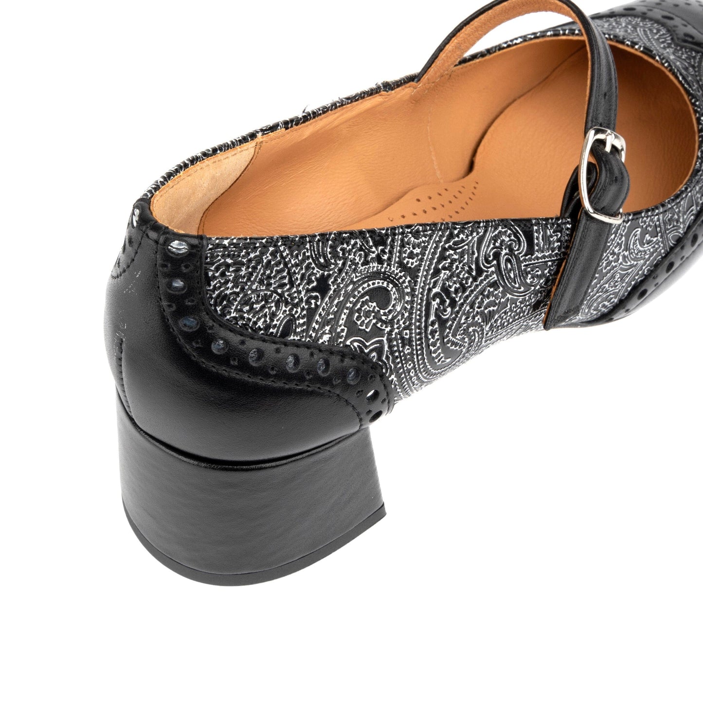 Mary Jane - Black Silver Womens Heels Embassy London