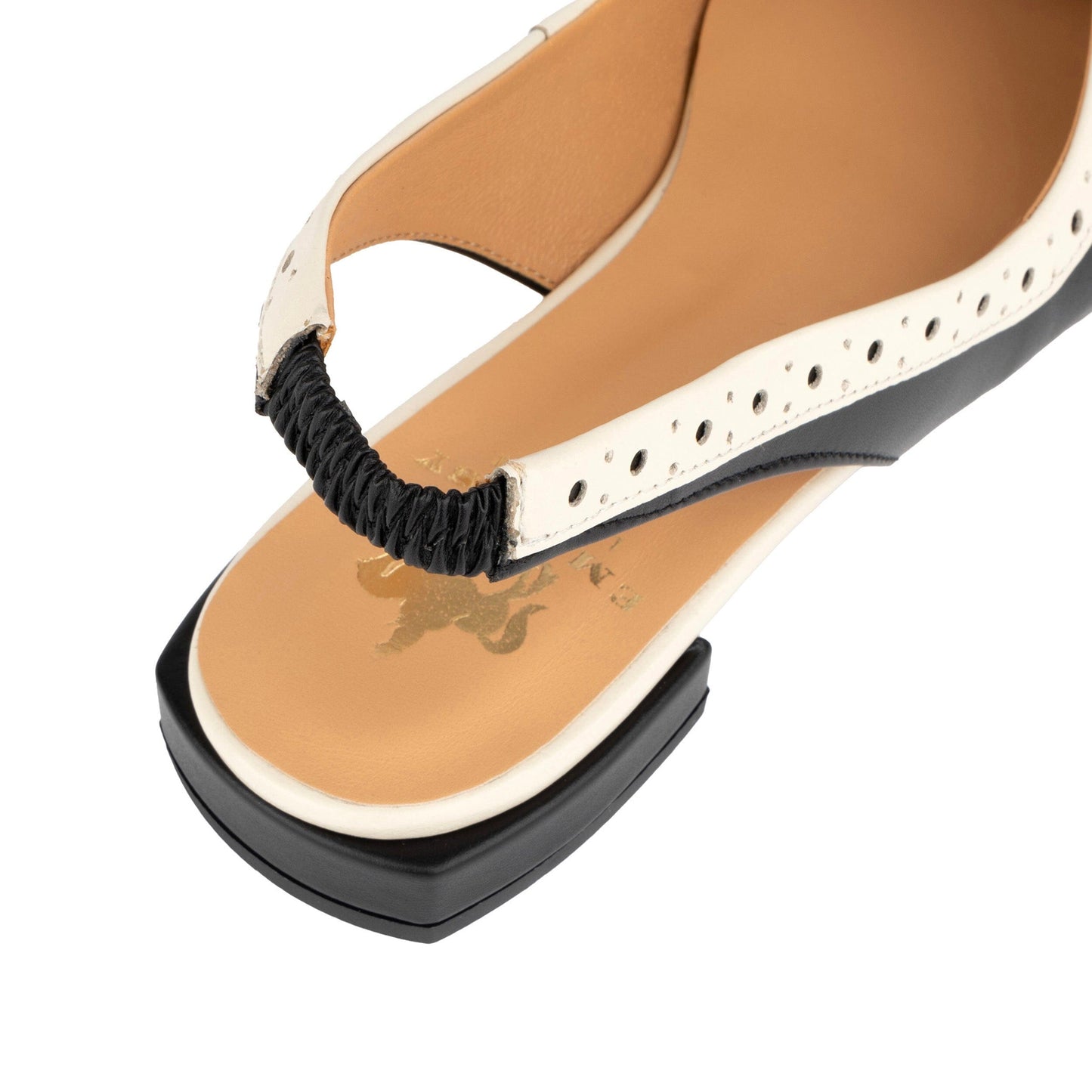 Holly - Black & Cream Womens Sandals Embassy London