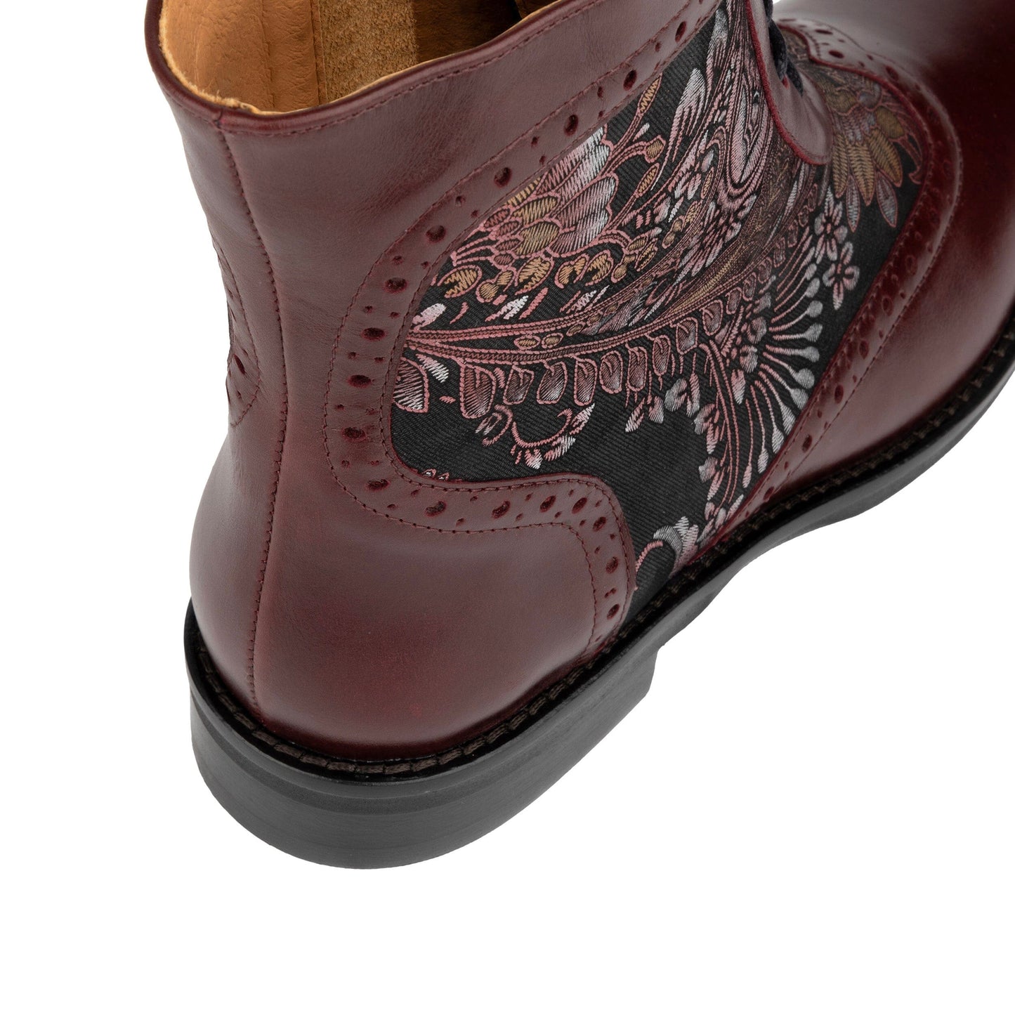 Mantis - Floral & Burgundy Womens Ankle Boots Embassy London