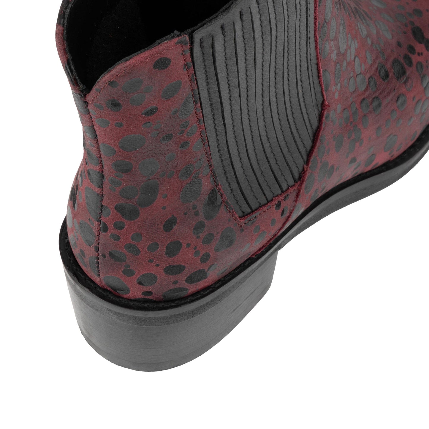 Texas - Burgundy & Black Womens Ankle Boots Embassy London