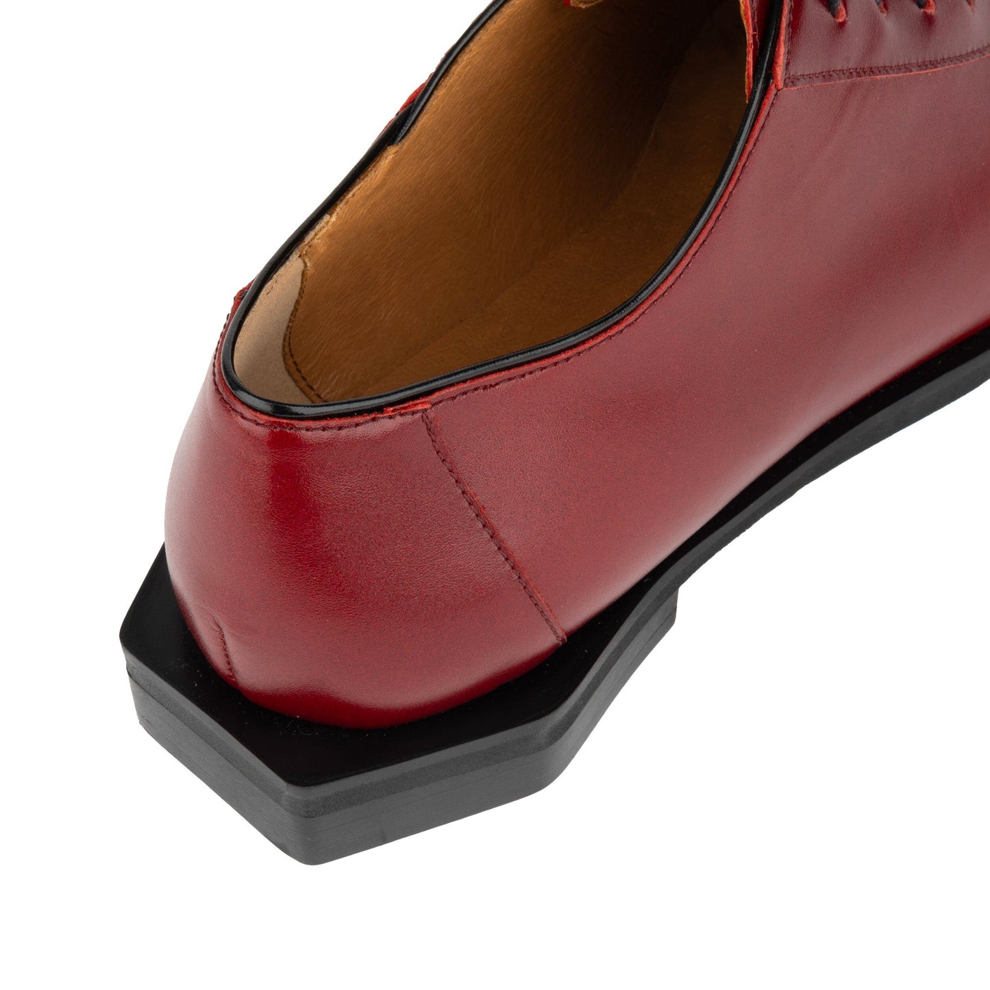 Sloan - Red - Women's Leather Oxford with Snakeskin toe Womens Shoes Embassy London