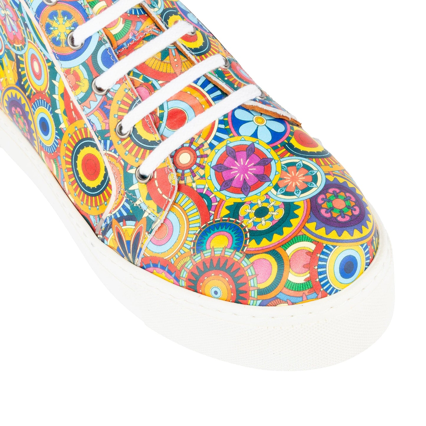 Camila High - Silver & Signature Print Womens Trainers Embassy London
