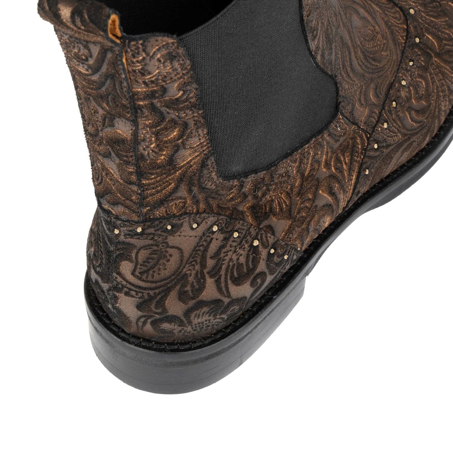 Catherine - Burgundy Floral Emboss Womens Ankle Boots Embassy London