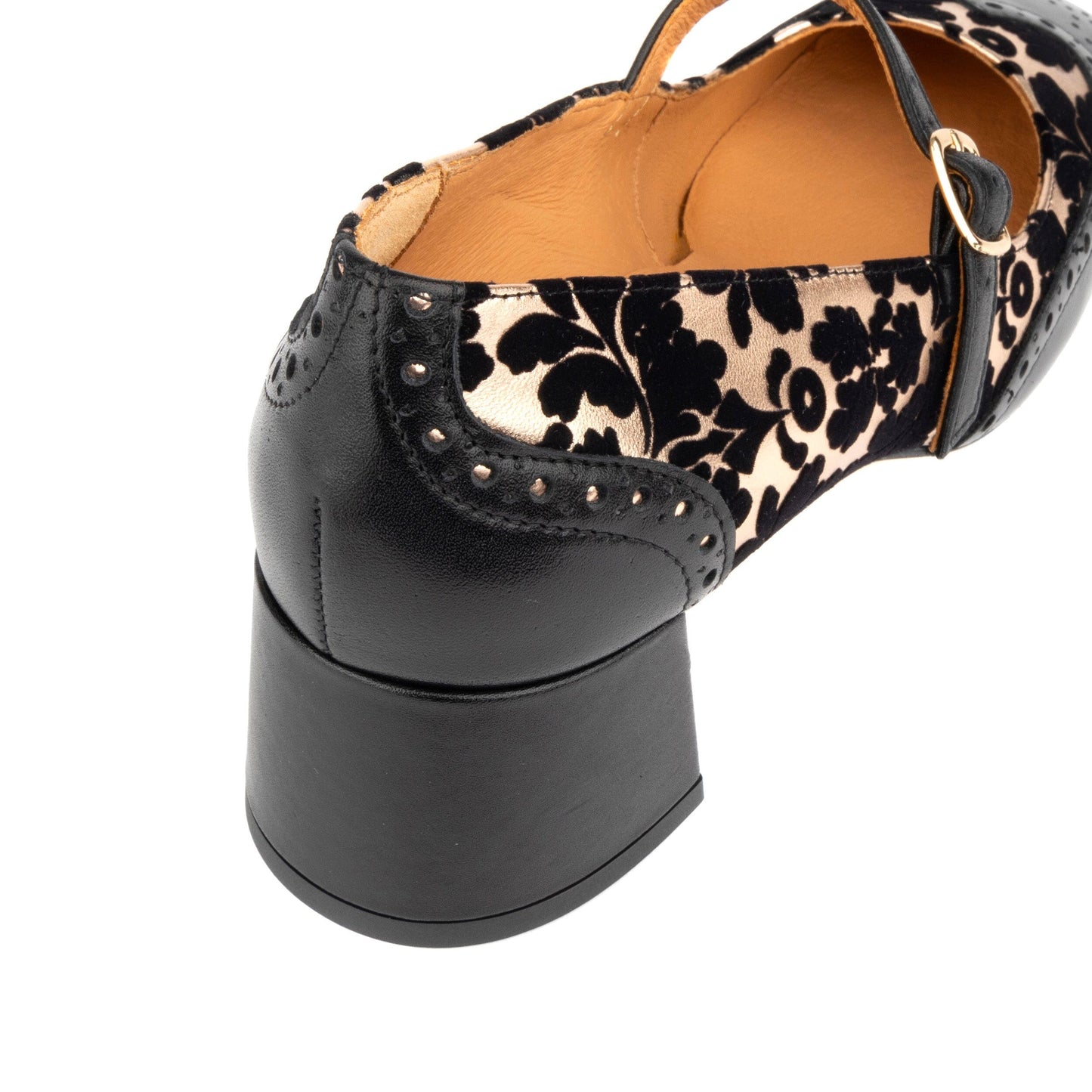 Mary Jane - Black & Rose Gold Womens Heels Embassy London