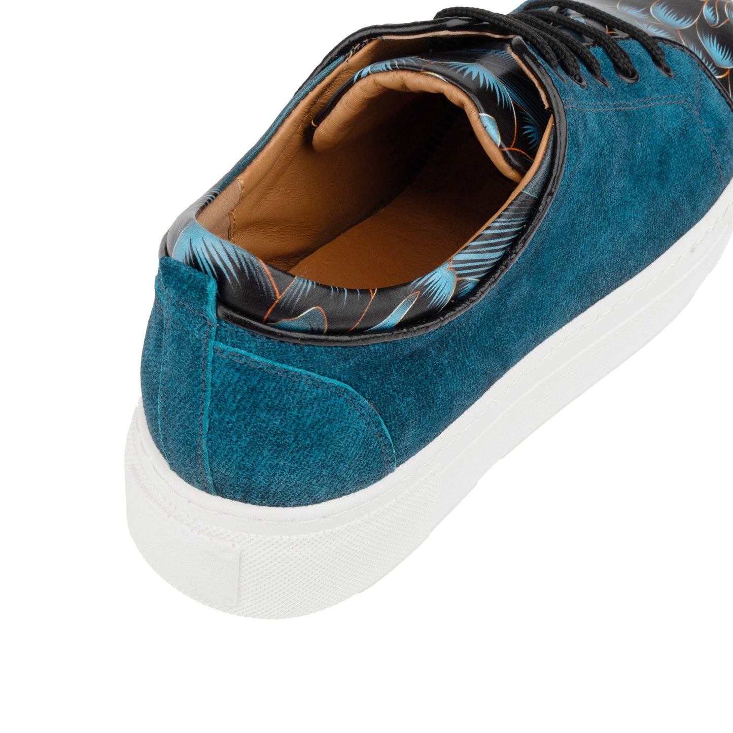 Camila - Blue & Blue Flowers Womens Trainers Embassy London