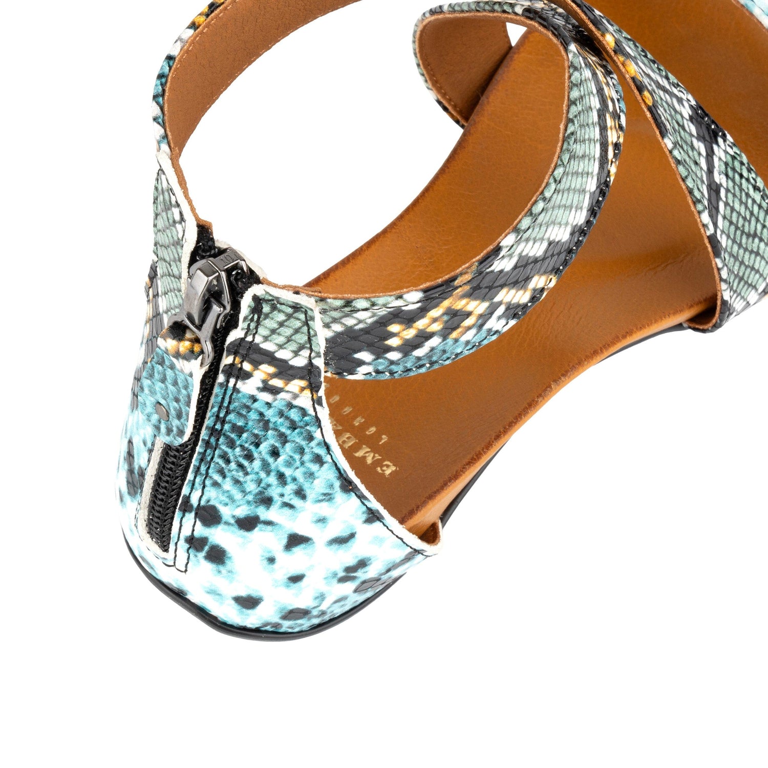 Isabella - Blue Snake Womens Sandals Embassy London