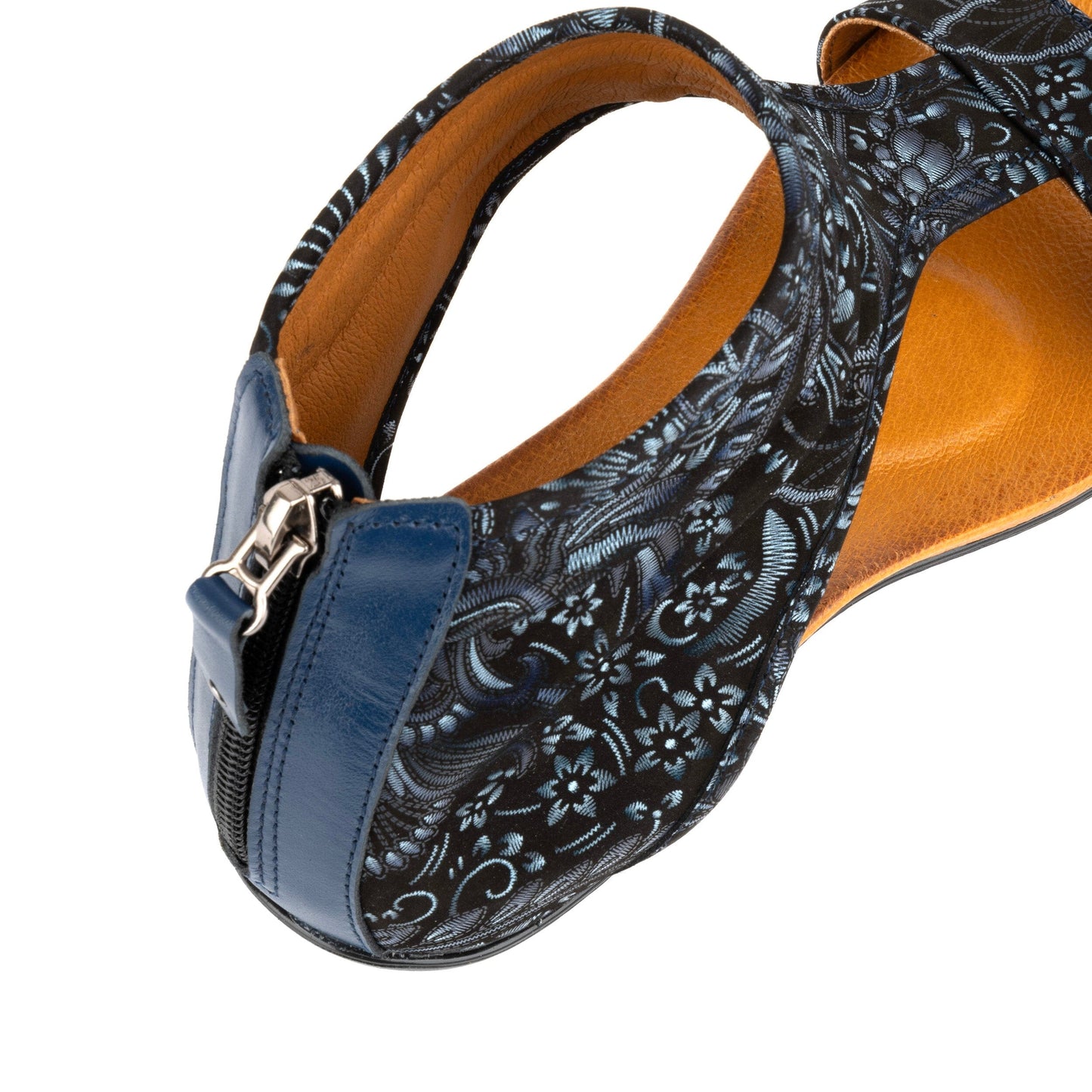 Downtown - Navy Floral Multi Womens Sandals Embassy London